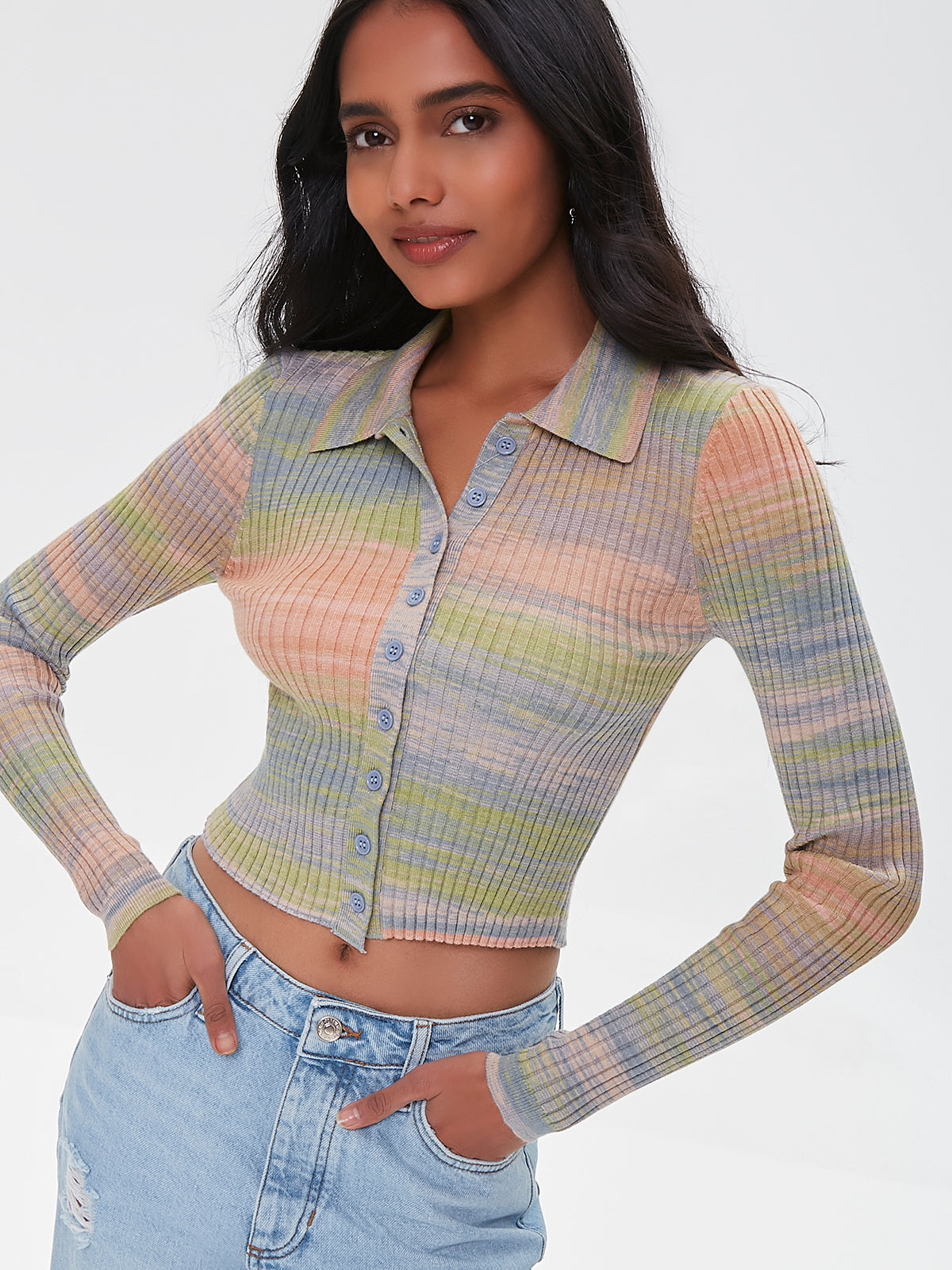 קרדיגן קרופ Space Dye