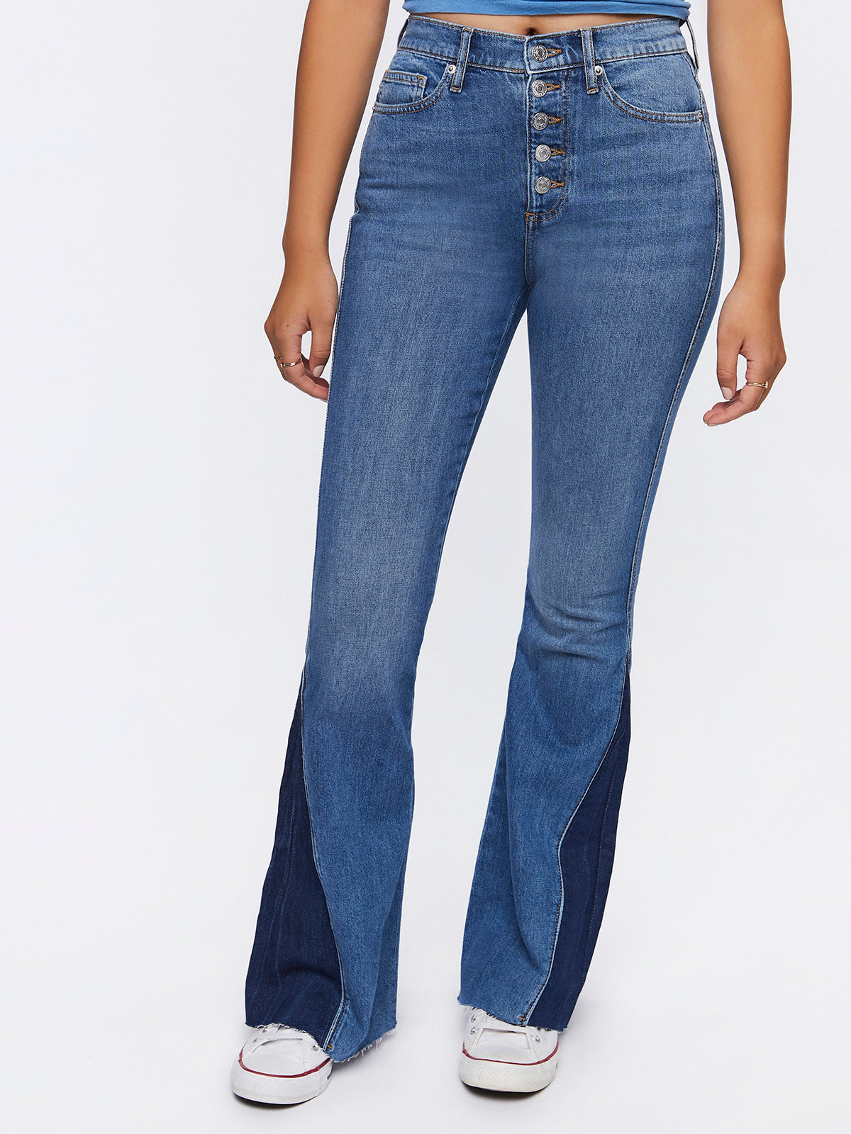 מכנסי ג'ינס פדלפון בשילוב בדים