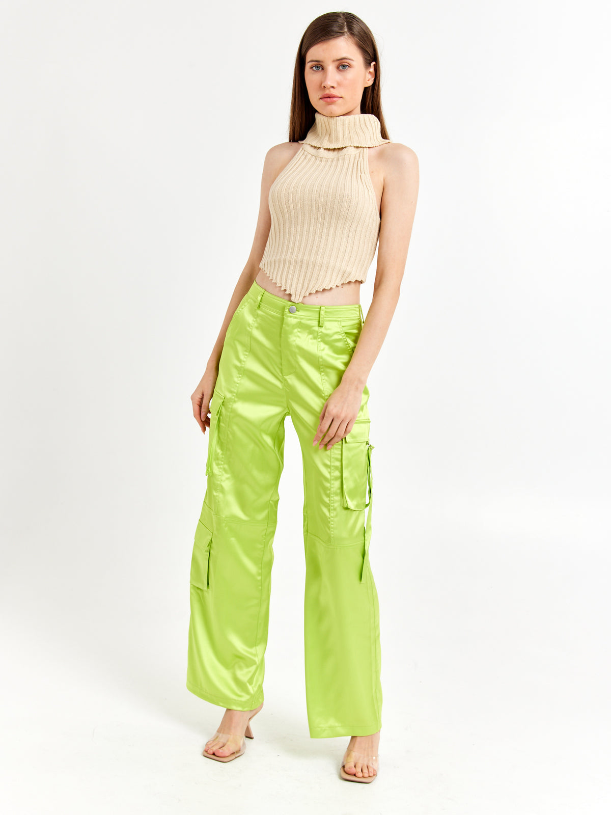 מכנסי CARGO סאטן