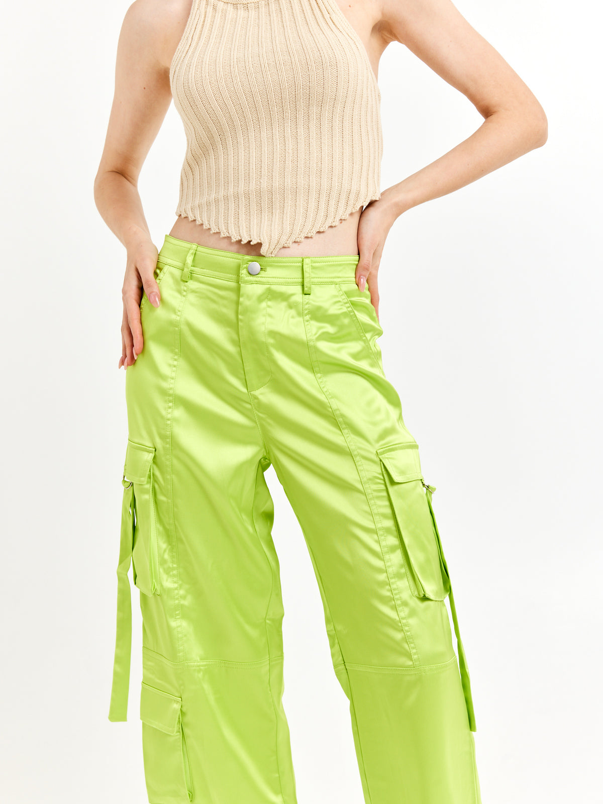 מכנסי CARGO סאטן