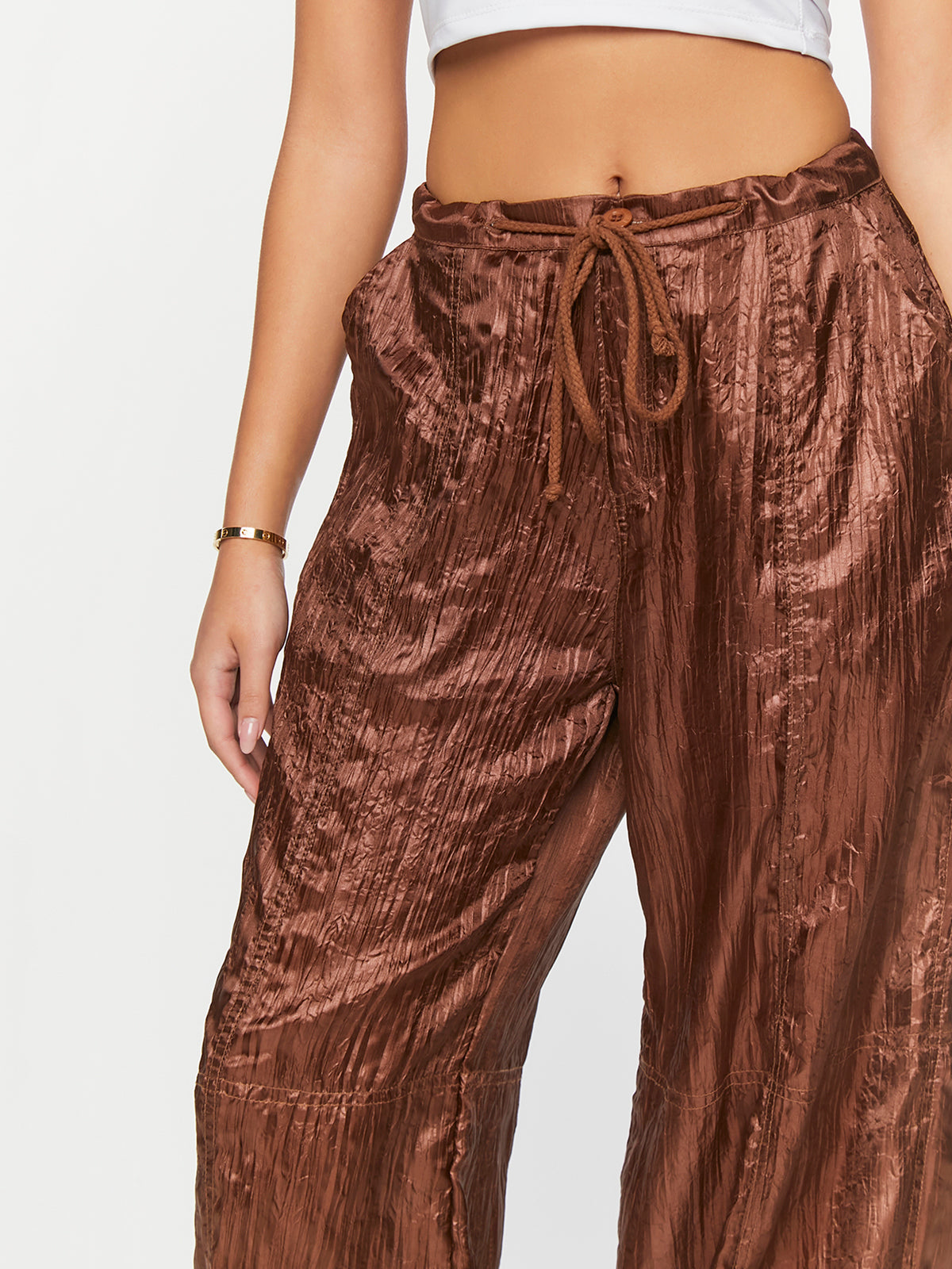 מכנסי בלון במראה מבריק