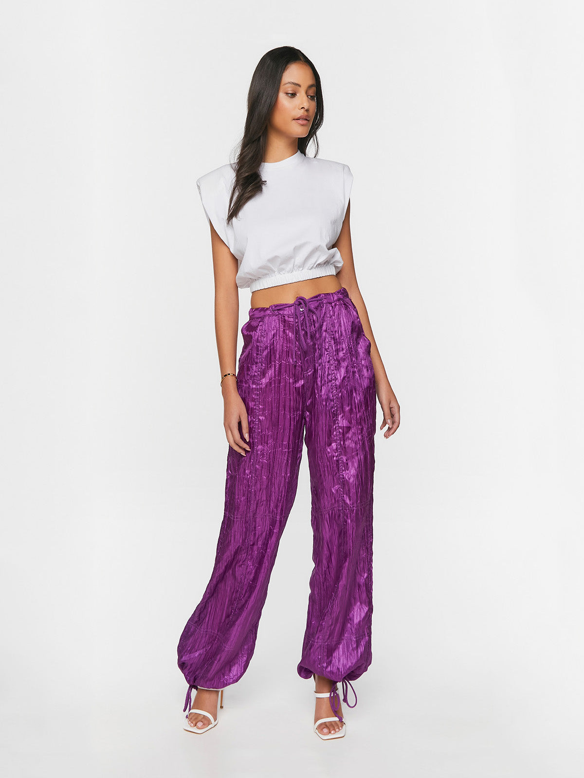 מכנסי בלון במראה מבריק