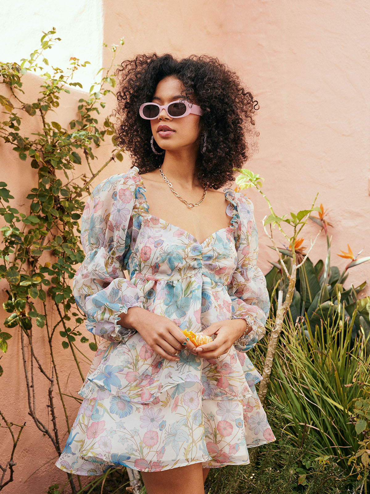 שמלת אורגנזה פרחונית