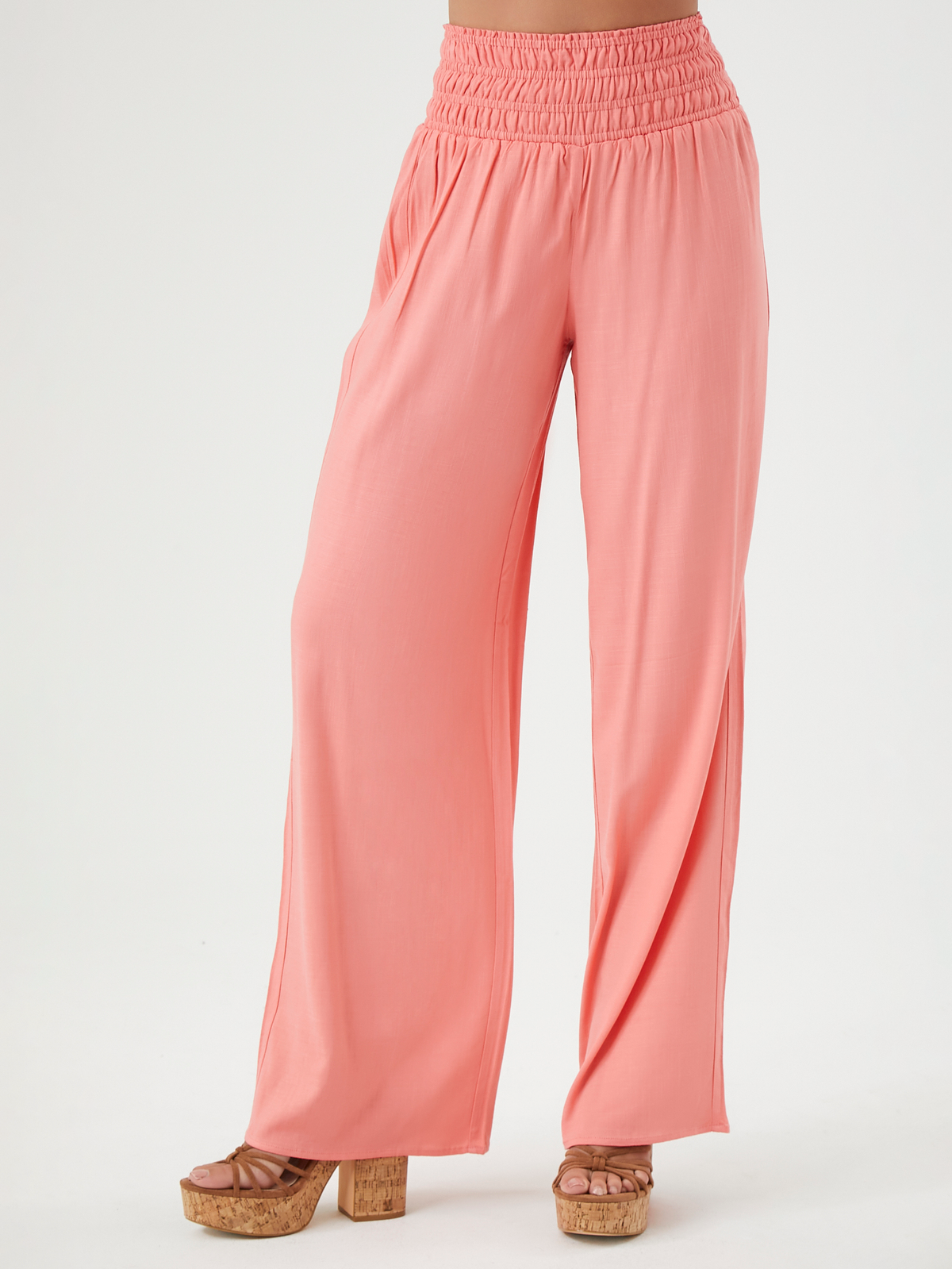 מכנסי WIDE LEG בשילוב חגורת מותן עבה