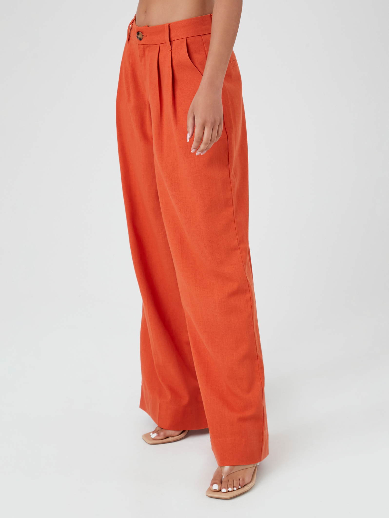 מכנסיים WIDE LEG בשילוב קפלים- FOREVER 21|פוראבר 21