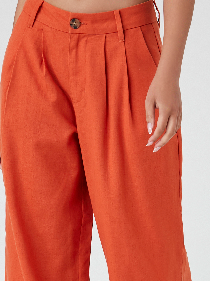 מכנסיים WIDE LEG בשילוב קפלים- FOREVER 21|פוראבר 21