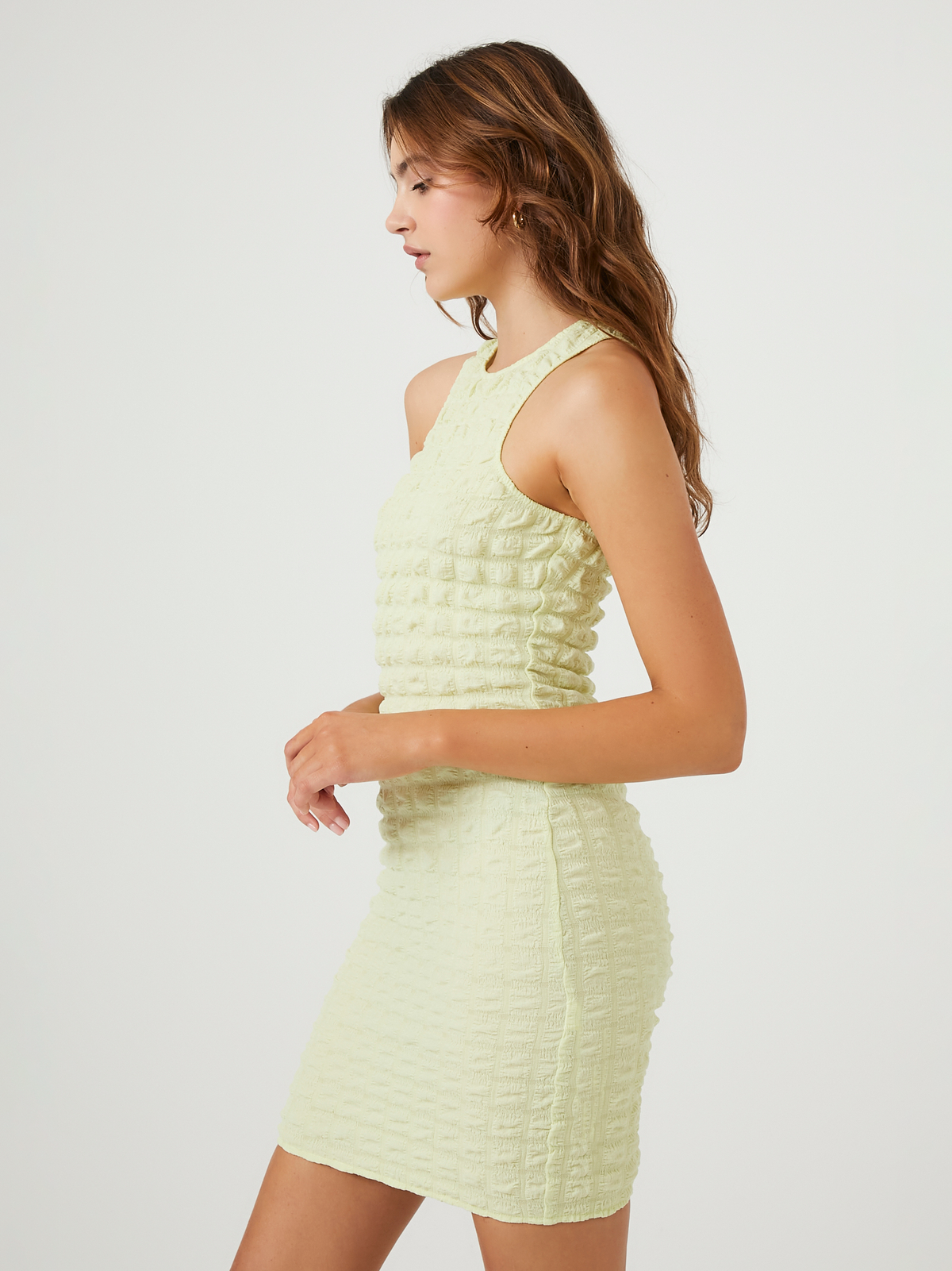 שמלת מיני בטקסטורה משובצת