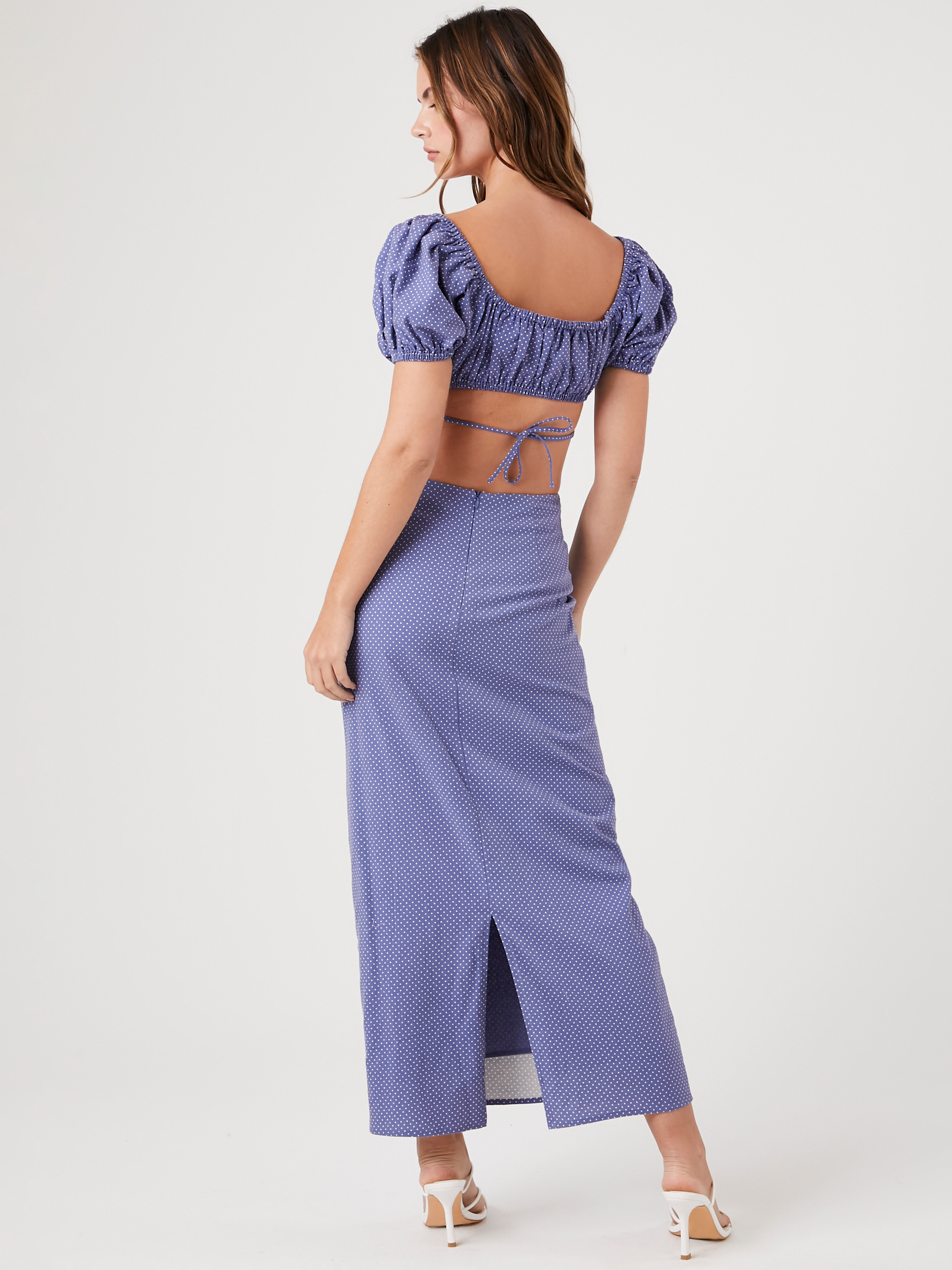 סט טופ וחצאית נקודות- FOREVER 21|פוראבר 21