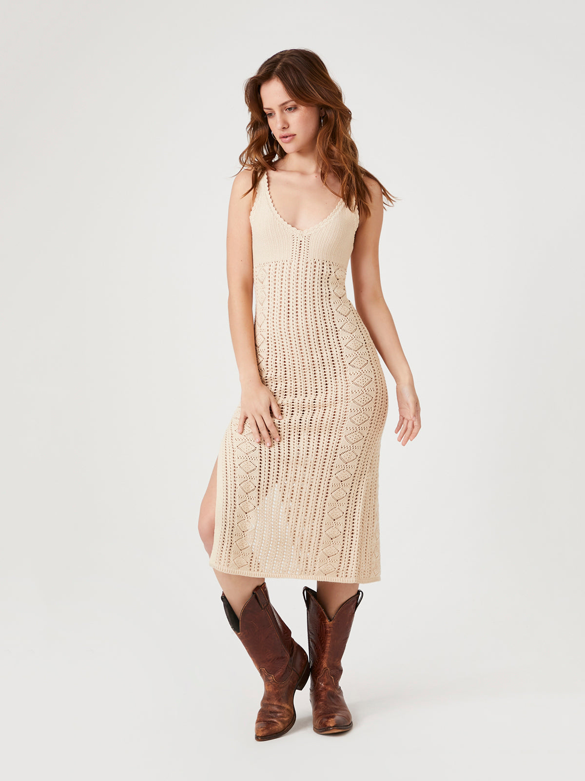 שמלת מידי בסריגת קרושה