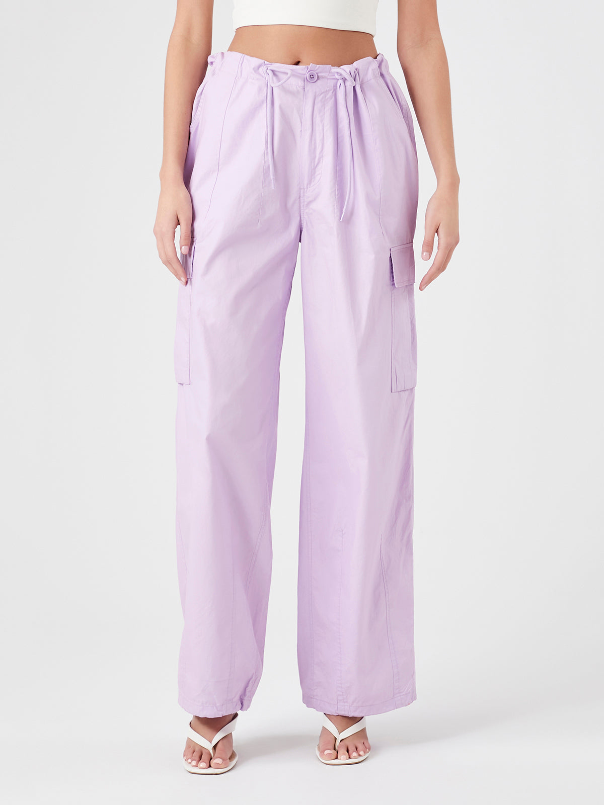 מכנסי דגמ'ח מבד פופלין- FOREVER 21|פוראבר 21