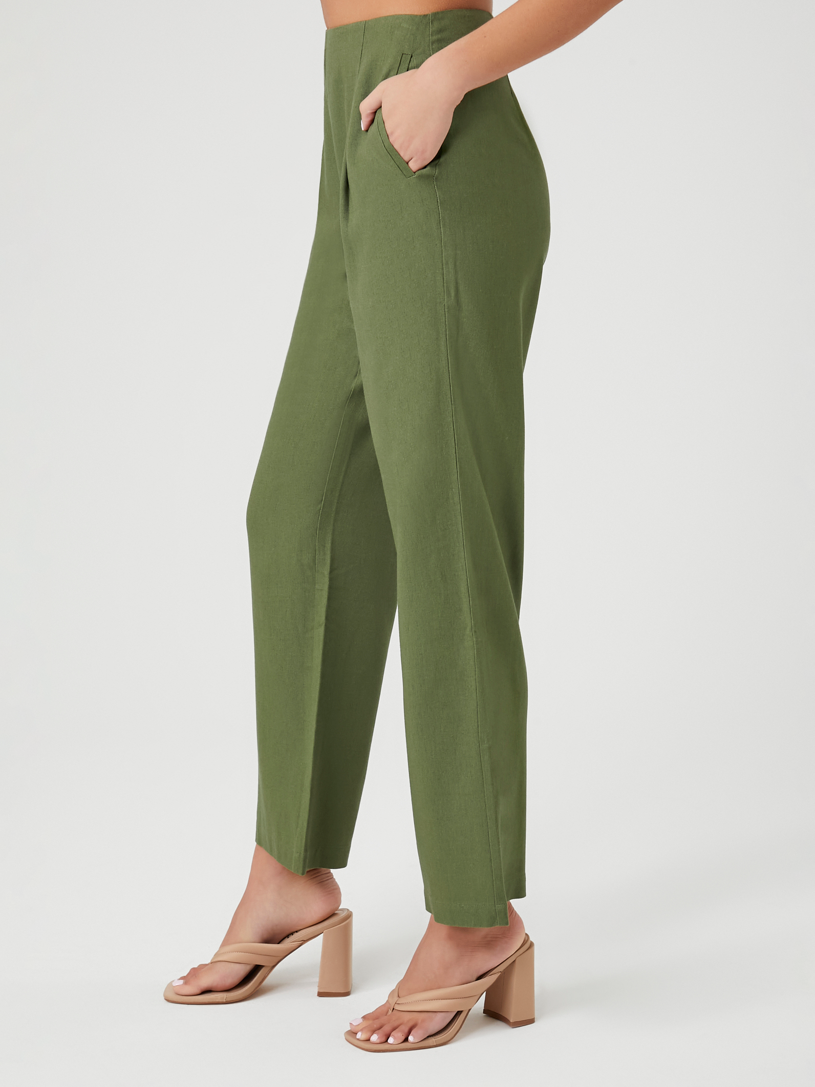 מכנסיים מחוייטים בגזרה ישרה- FOREVER 21|פוראבר 21