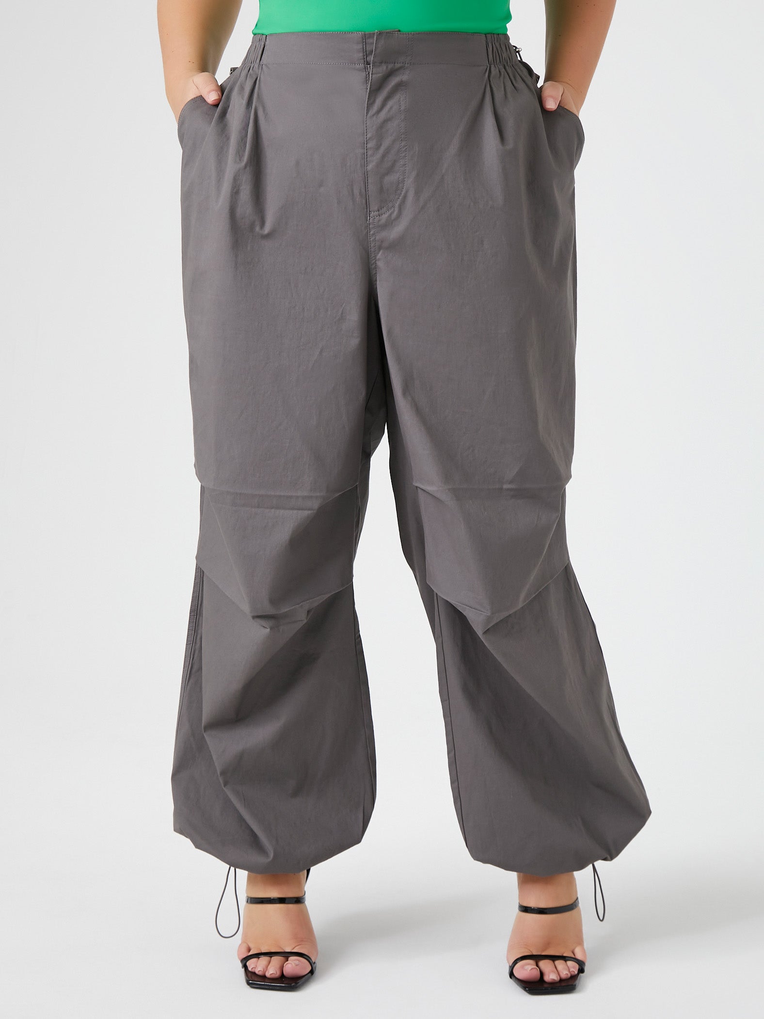 מכנסי דגמ'ח רחבים PLUS SIZE- FOREVER 21|פוראבר 21