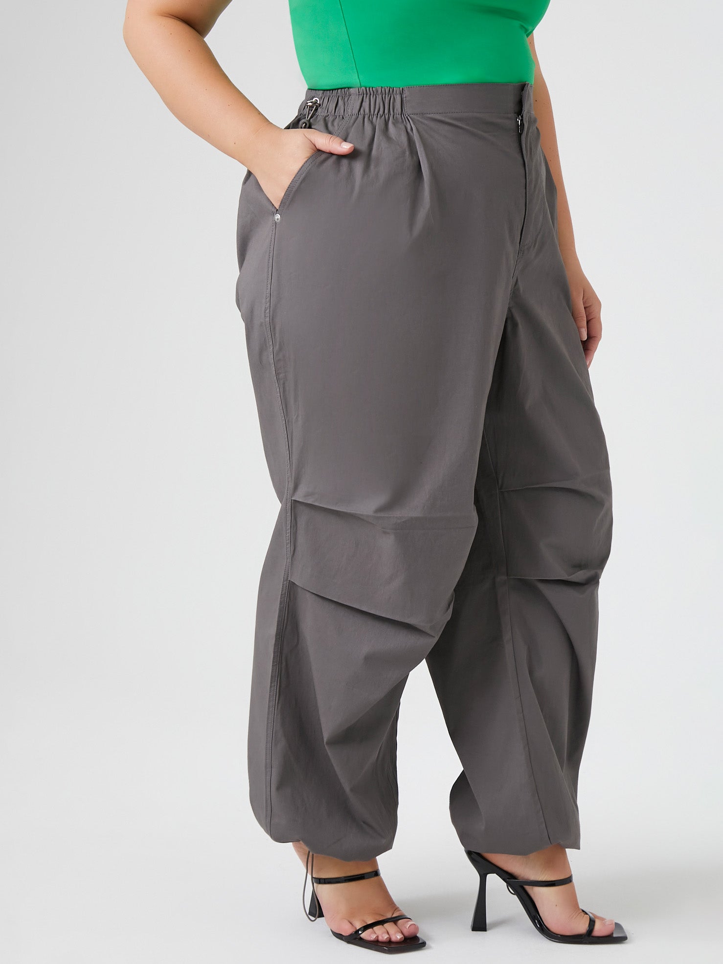 מכנסי דגמ'ח רחבים PLUS SIZE- FOREVER 21|פוראבר 21