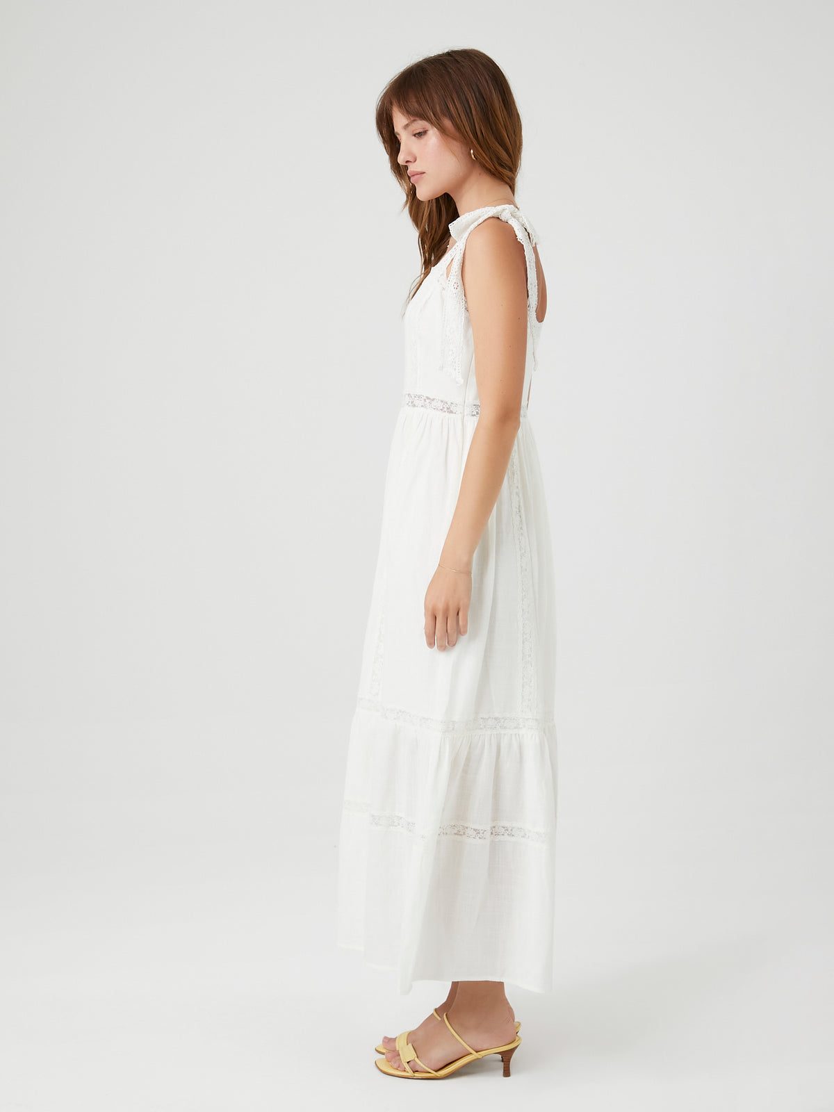 שמלת מקסי בשילוב תחרה