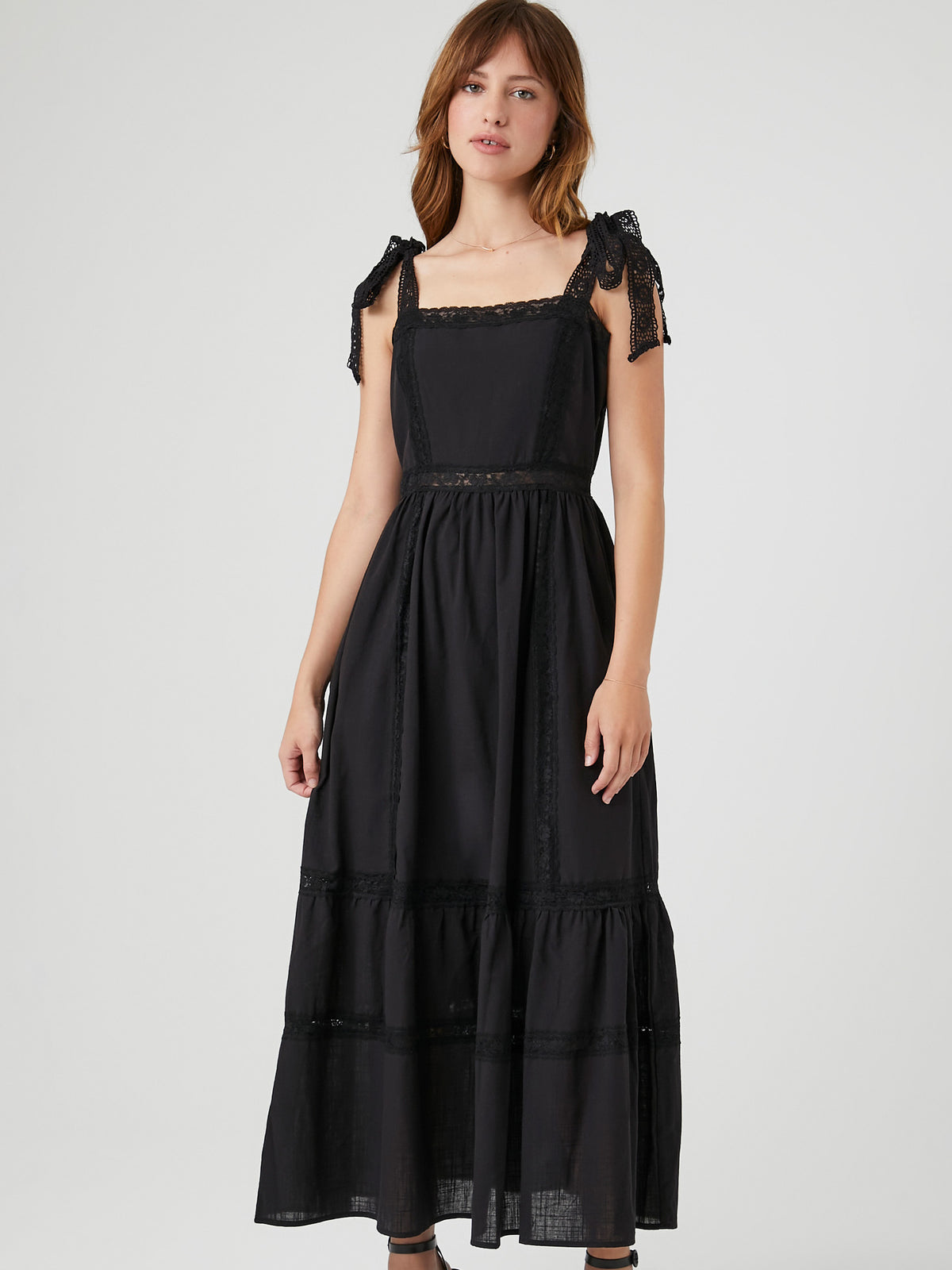 שמלת מקסי בשילוב תחרה