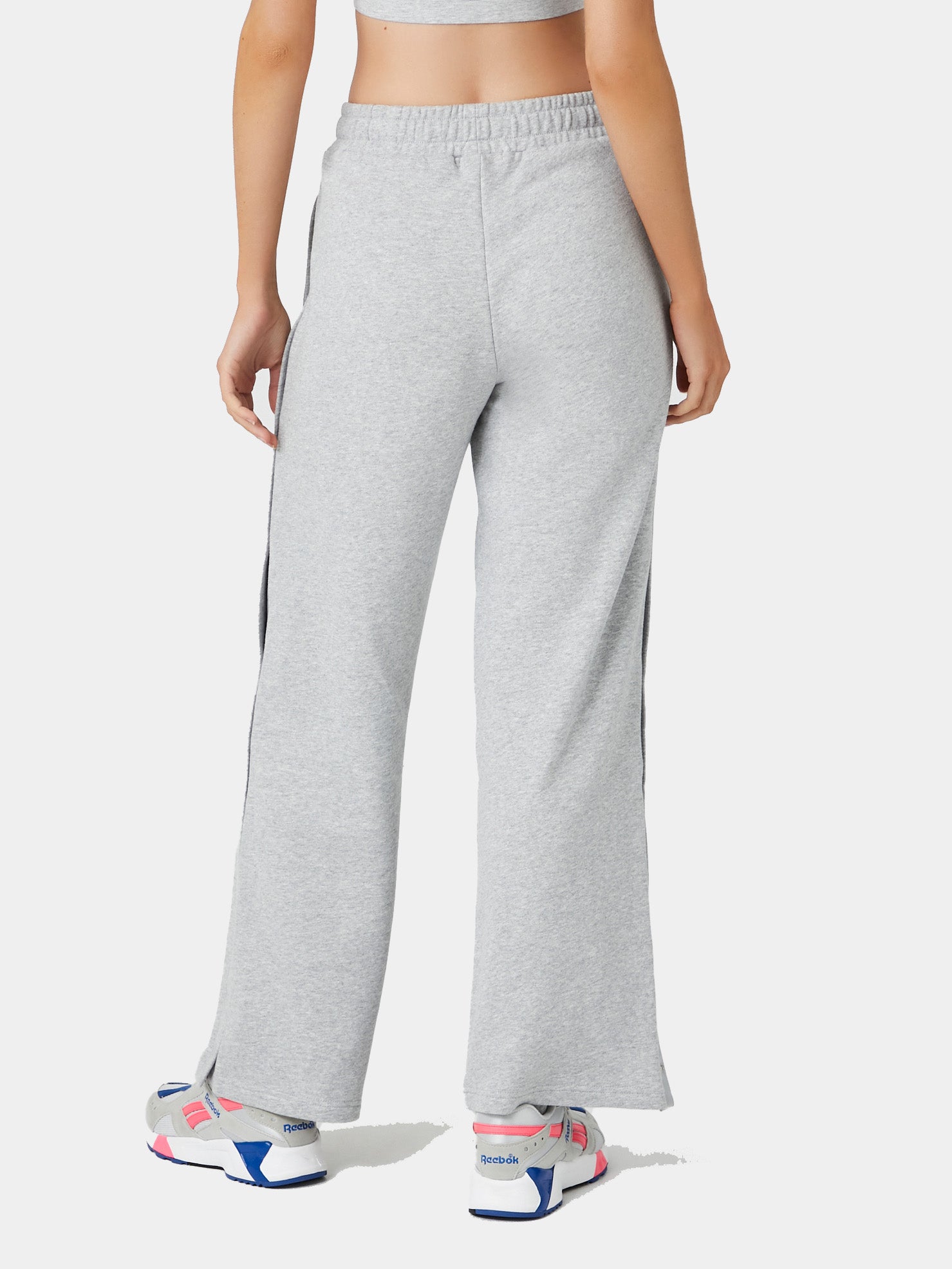 מכנסי פרנץ' טרי ספורטיביים עם מותן גמישה ושסע בקצה- FOREVER 21|פוראבר 21