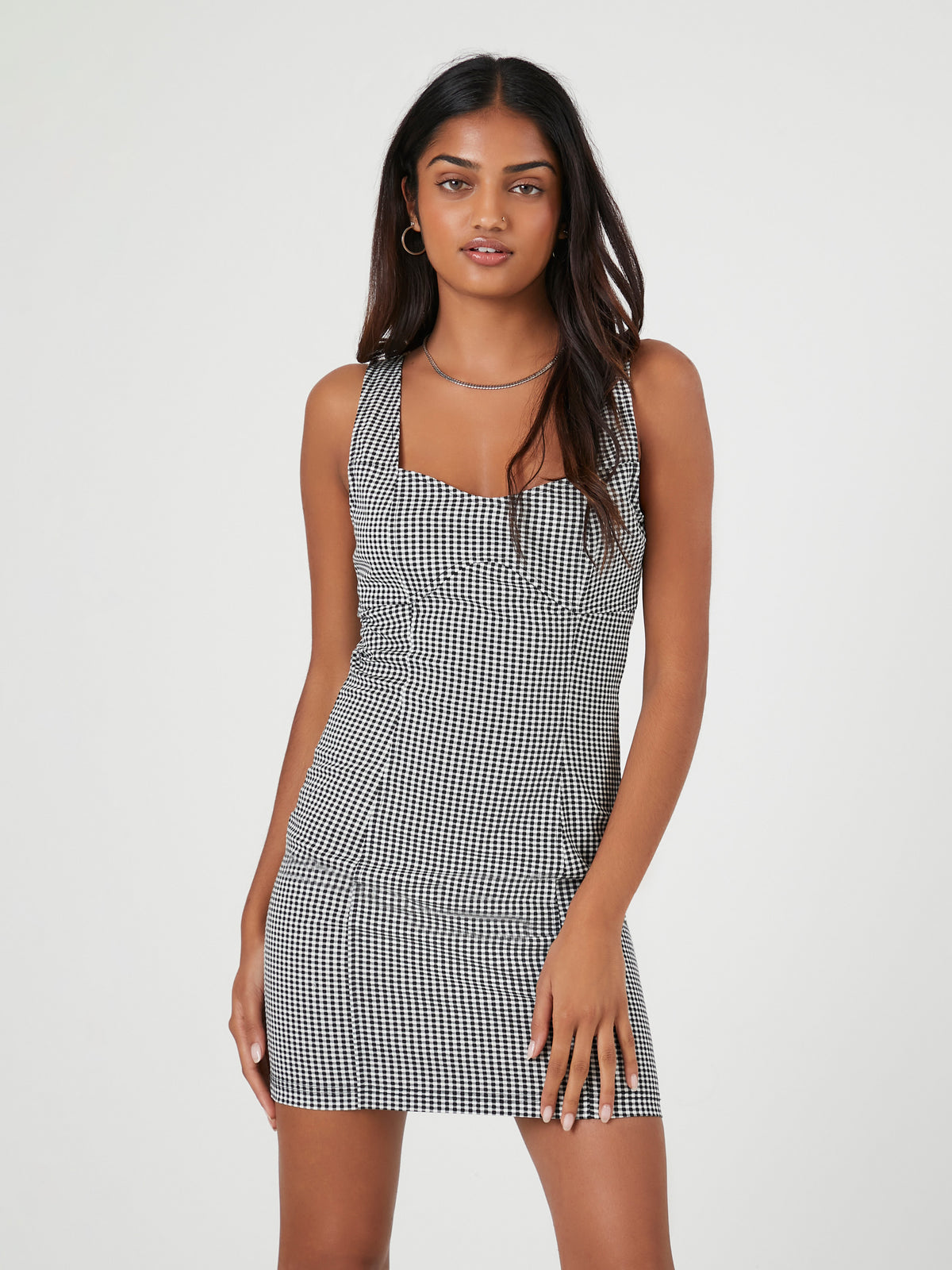 שמלת מיני בטקסטורה משובצת