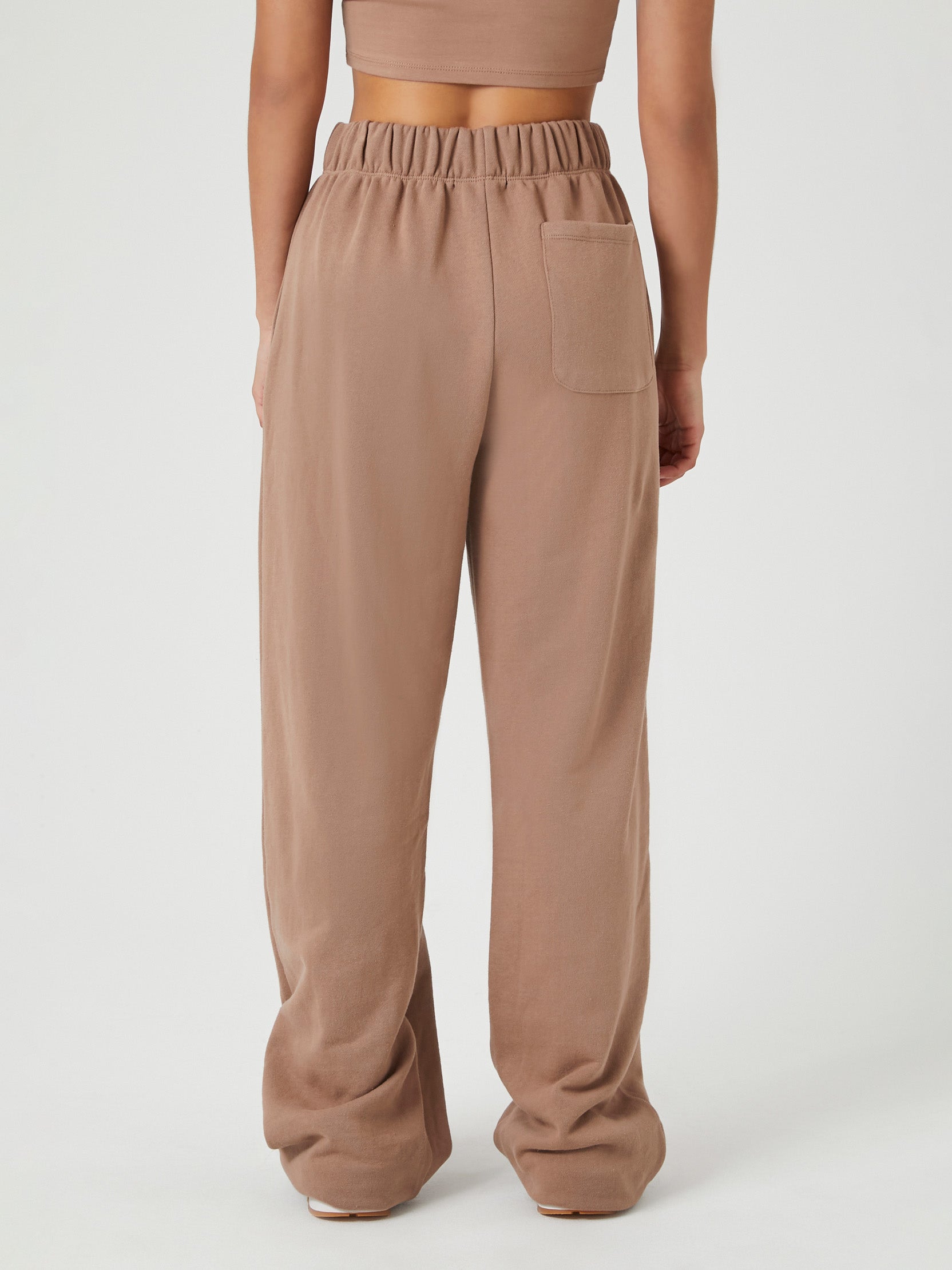 מכנסי פרנץ' טרי רחבים עם מותן גמישה- FOREVER 21|פוראבר 21