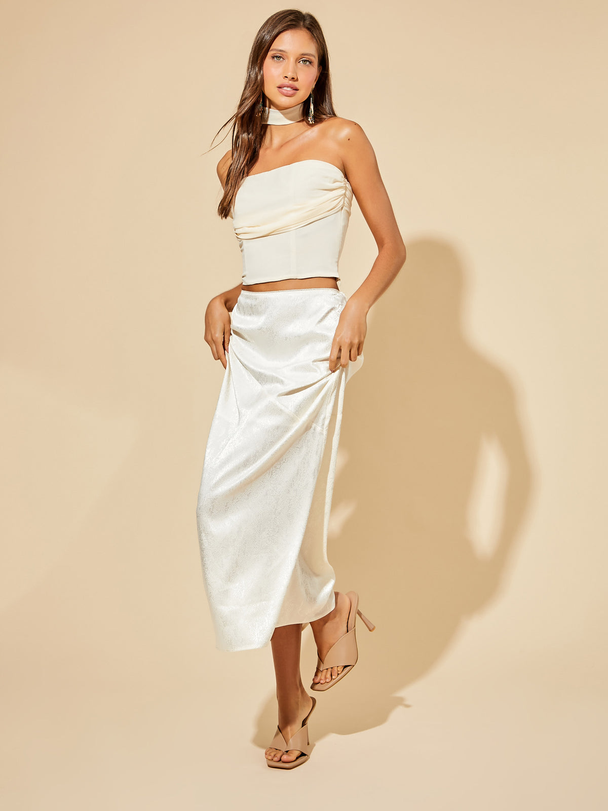 חצאית מקסי סאטן