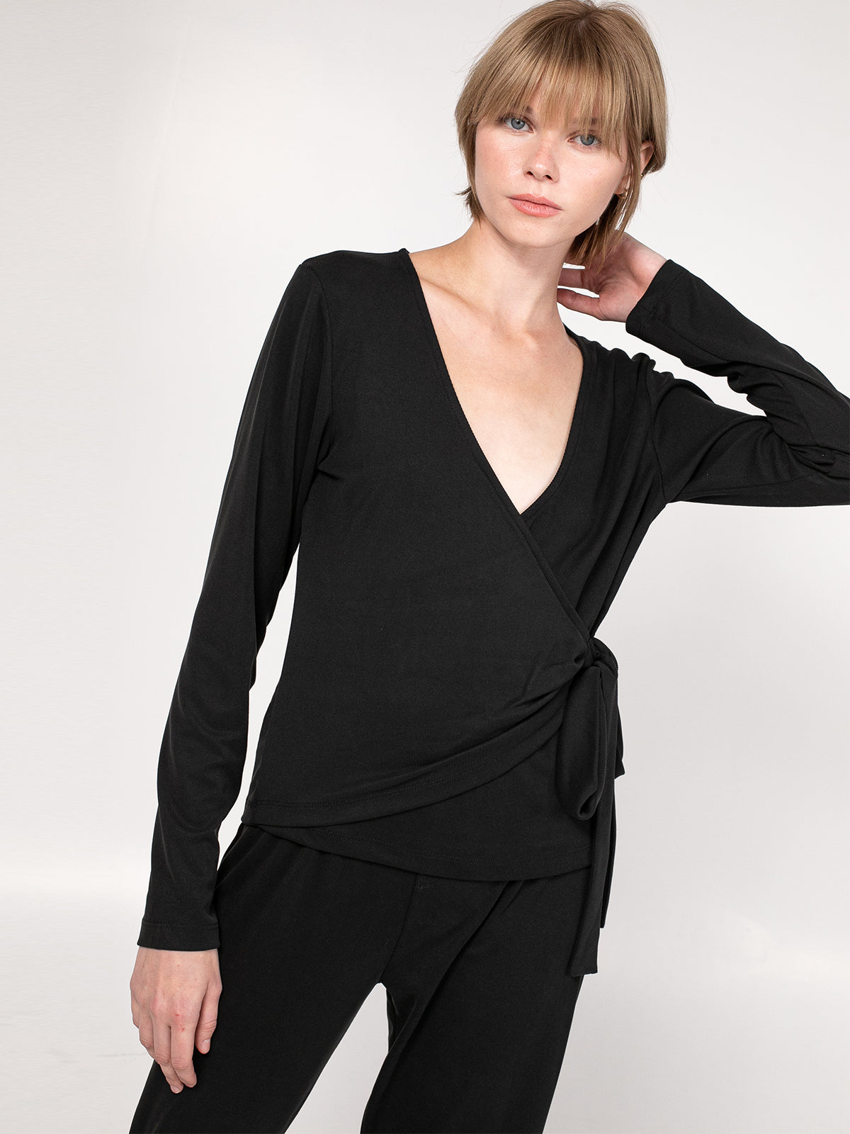 חולצת מעטפת ריב ווש