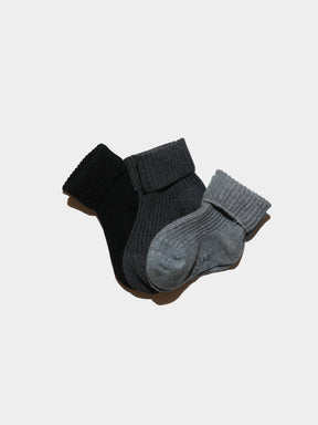 מארז 3 זוגות גרביים אנטיסליפ / שחור-אפור / תינוקות יוניסקס