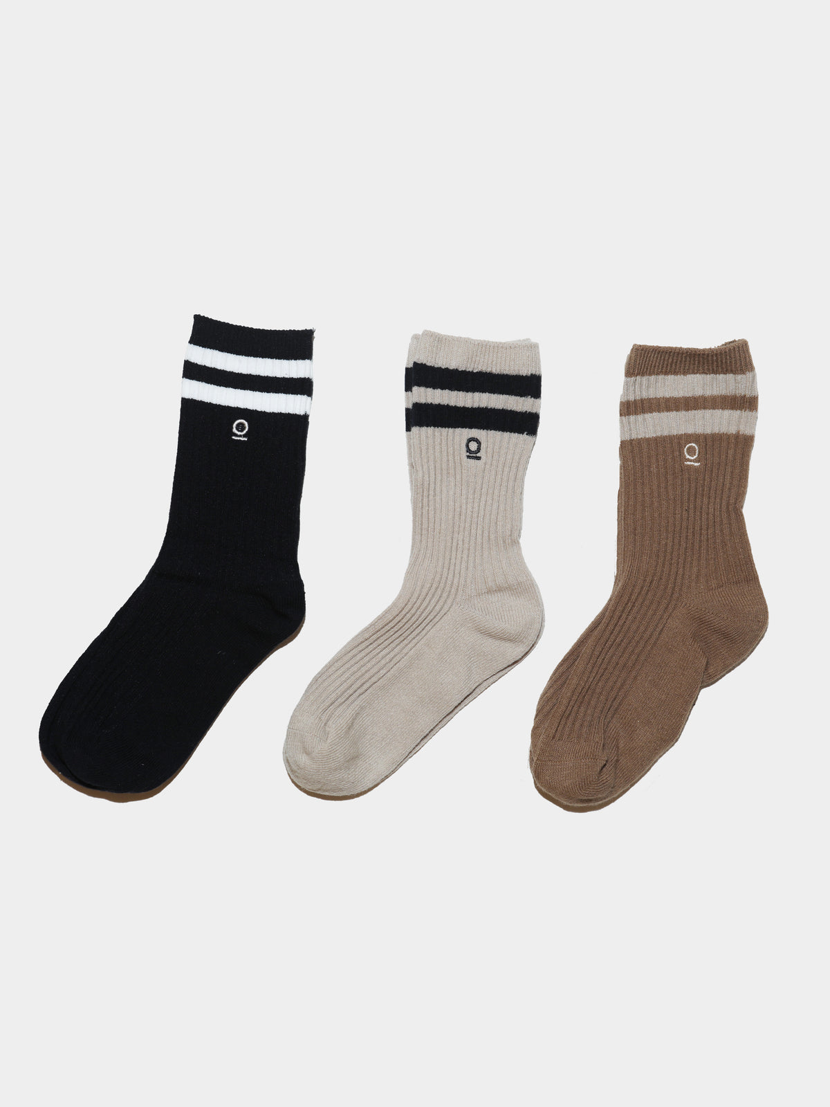 מארז 3 זוגות גרביים ספורטיביות / נייבי- אבן / ילדים יוניסקס