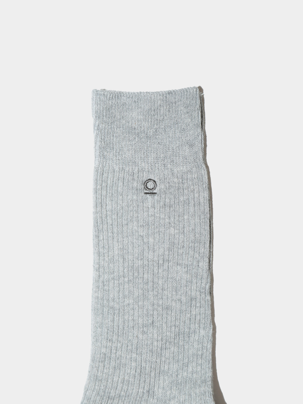 זוג גרבי חורף גבוהות עם ריקמה / אפור מלאנג׳ / נשים וגברים