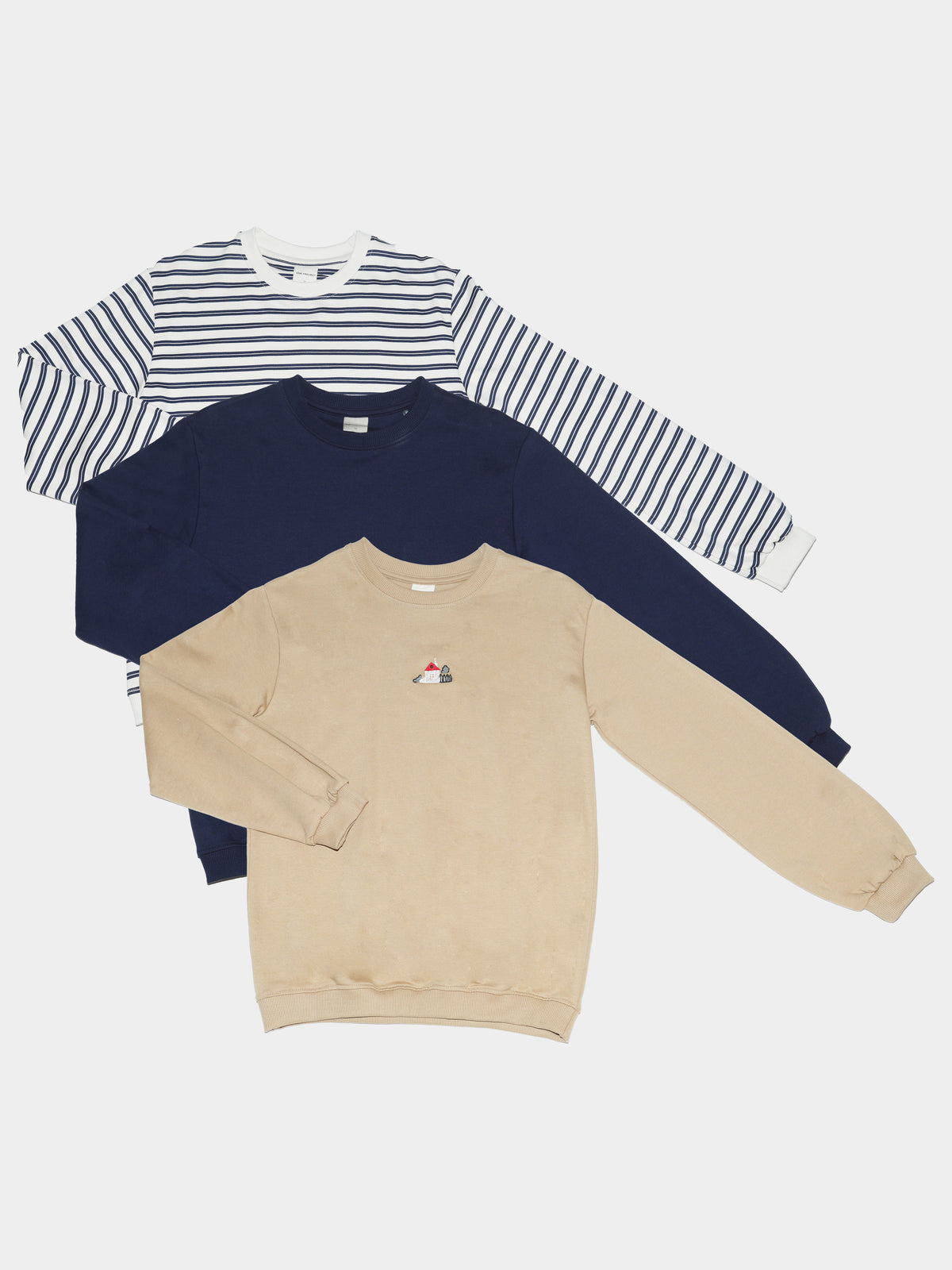 מארז 3 סווטצ׳רטים פרנץ׳ טרי / נייבי / ילדים בנים