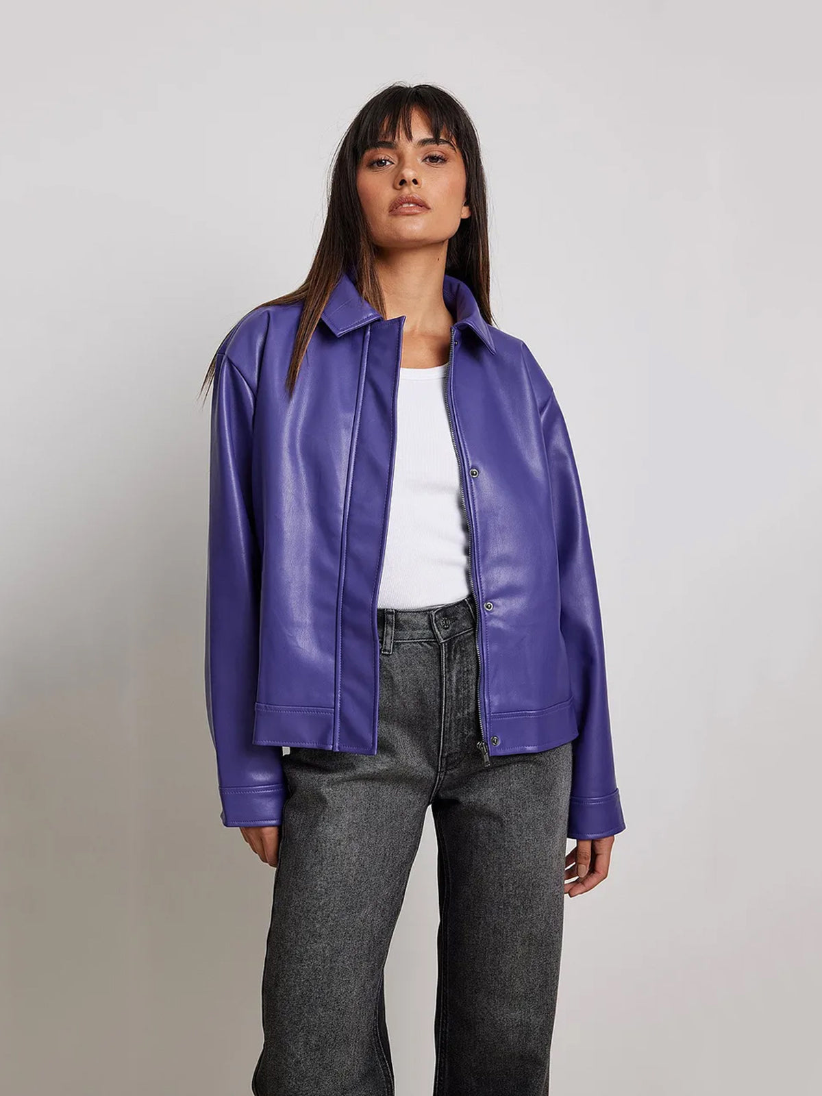 ג'קט במראה עור MOCEAN SISTERS X NA-KD