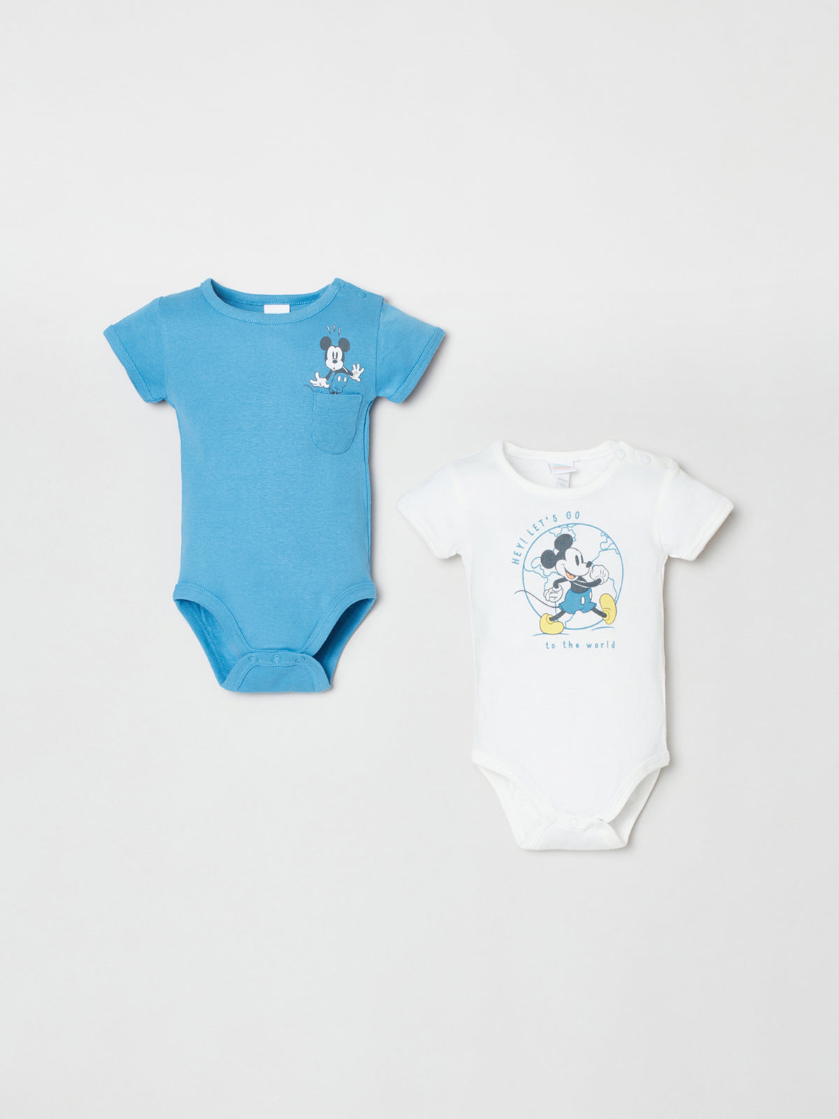 מארז בגדי גוף בהדפס מיקי מאוס / תינוקות יוניסקס