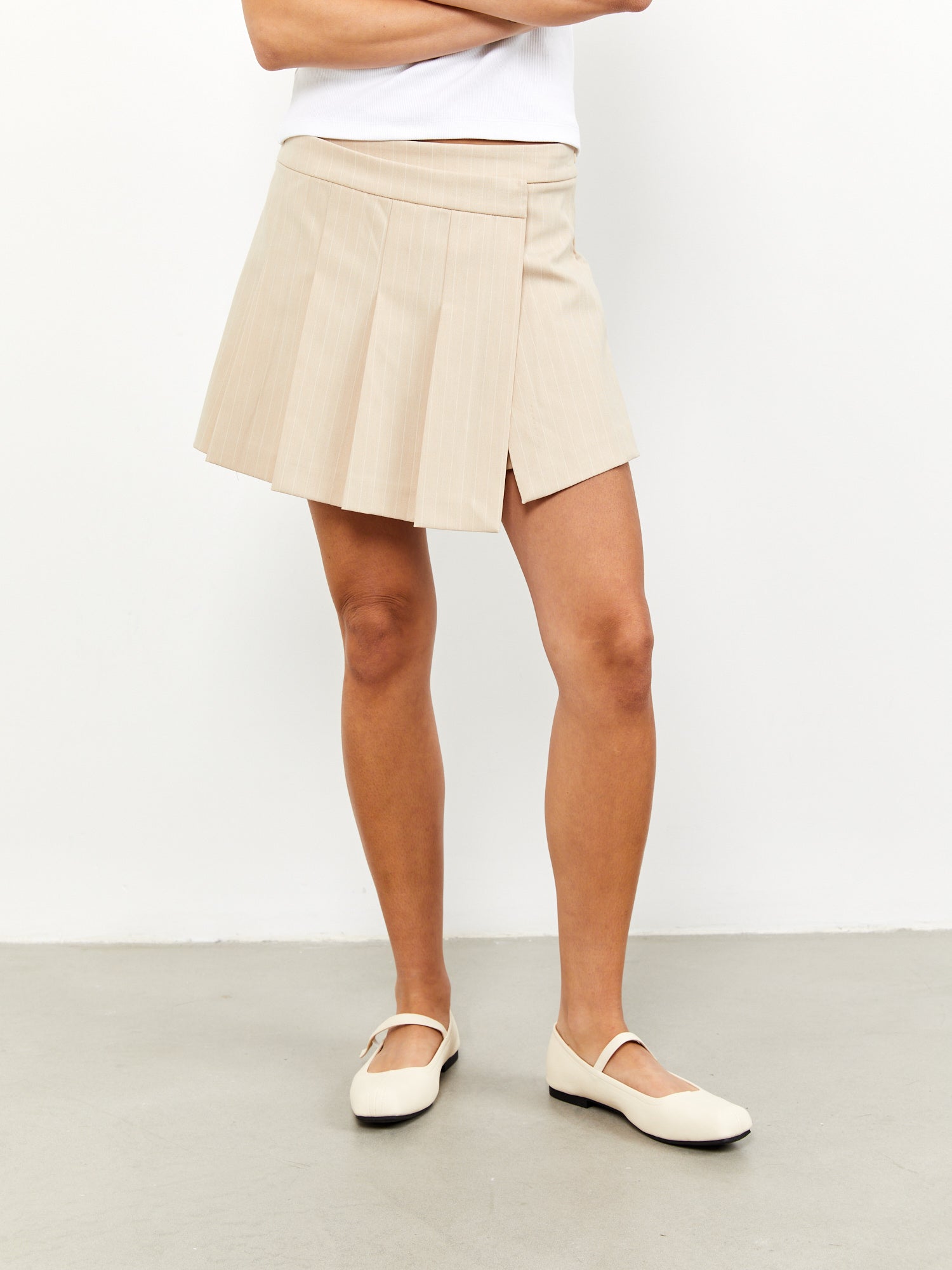 מכנסי חצאית בשילוב קפלים- Style River|סטייל ריבר