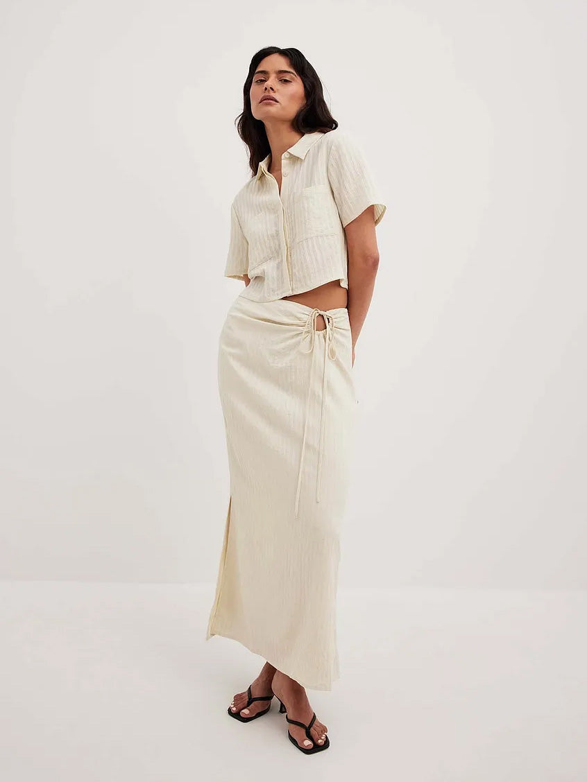 חולצה מכופתרת בדוגמת פסים