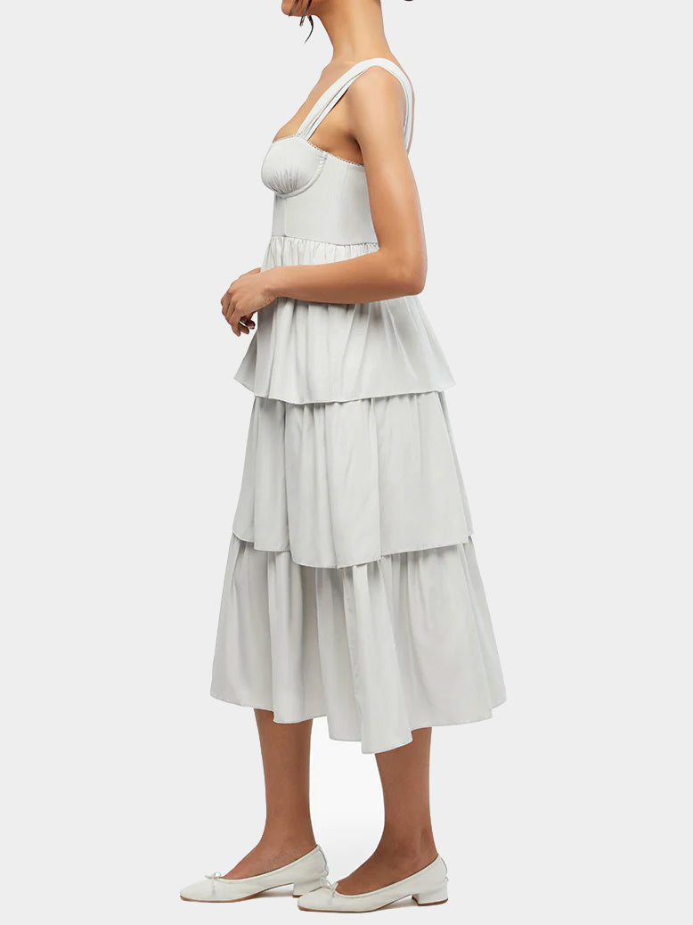 שמלת פופלין קומות בגזרת מחוך