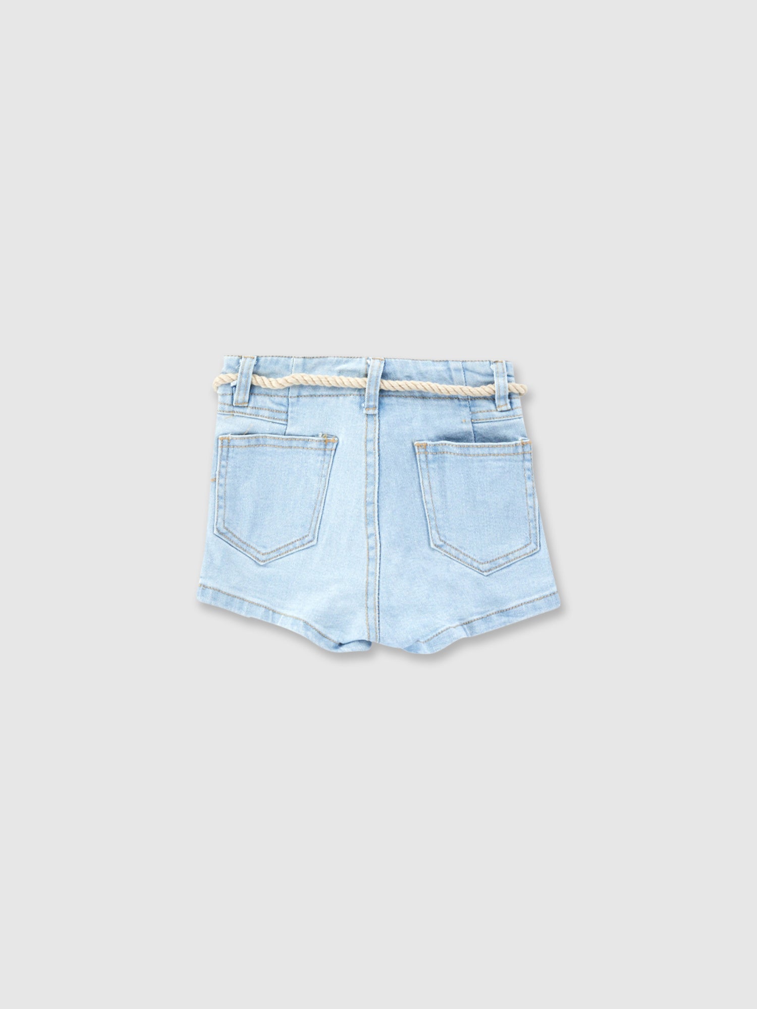 מכנסי ג'ינס קצרים עם חגורת חבל- Borderline|בורדרליין