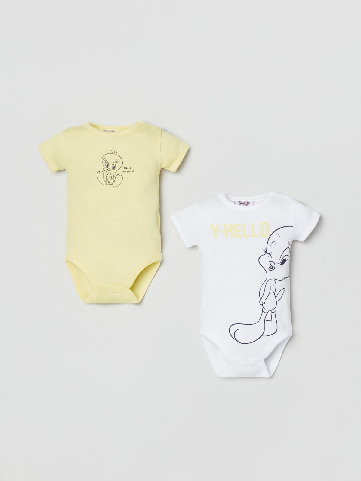 מארז 2 בגדי גוף Tweetie קצרים / תינוקות יוניסקס- OVS|או. וי. אס