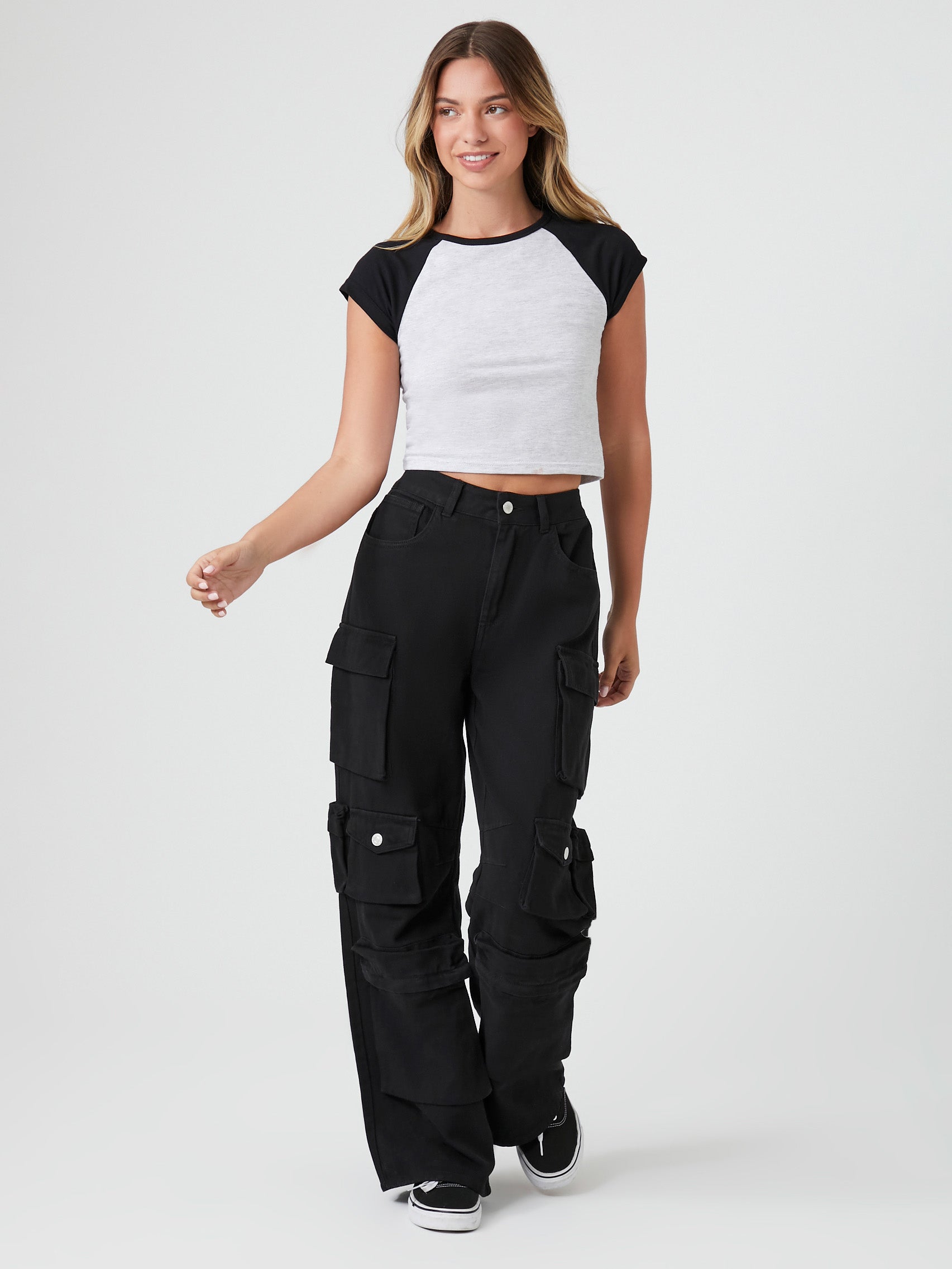 מכנסי דגמ'ח WIDE LEG- FOREVER 21|פוראבר 21