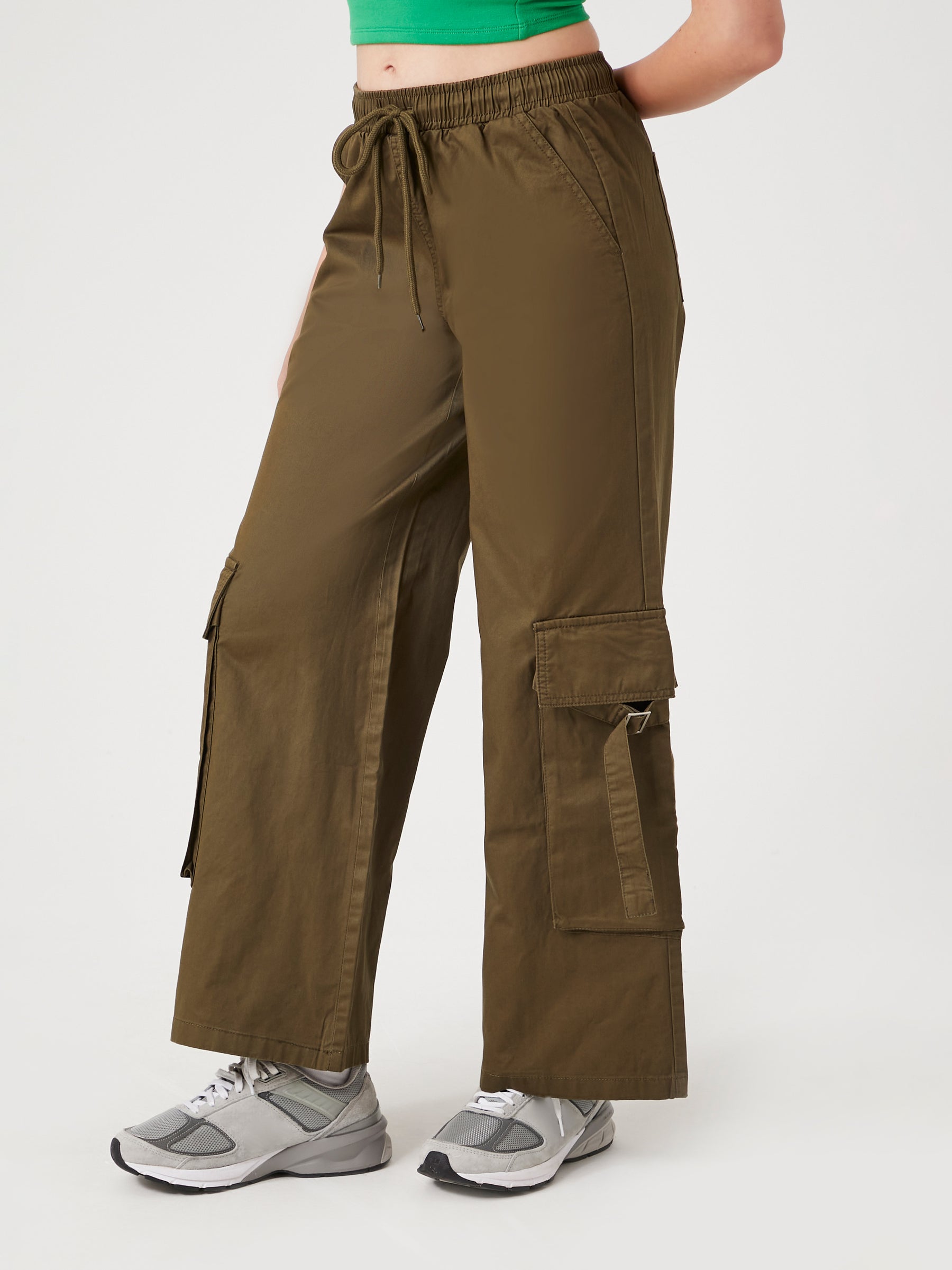 מכנסי דגמ'ח WIDE LEG- FOREVER 21|פוראבר 21