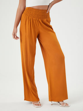 מכנסי WIDE LEG בשילוב חגורת מותן עבה