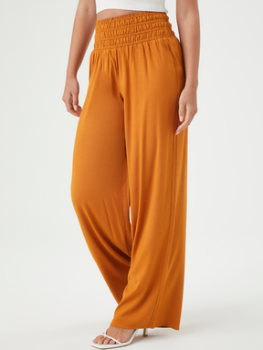 מכנסי WIDE LEG בשילוב חגורת מותן עבה