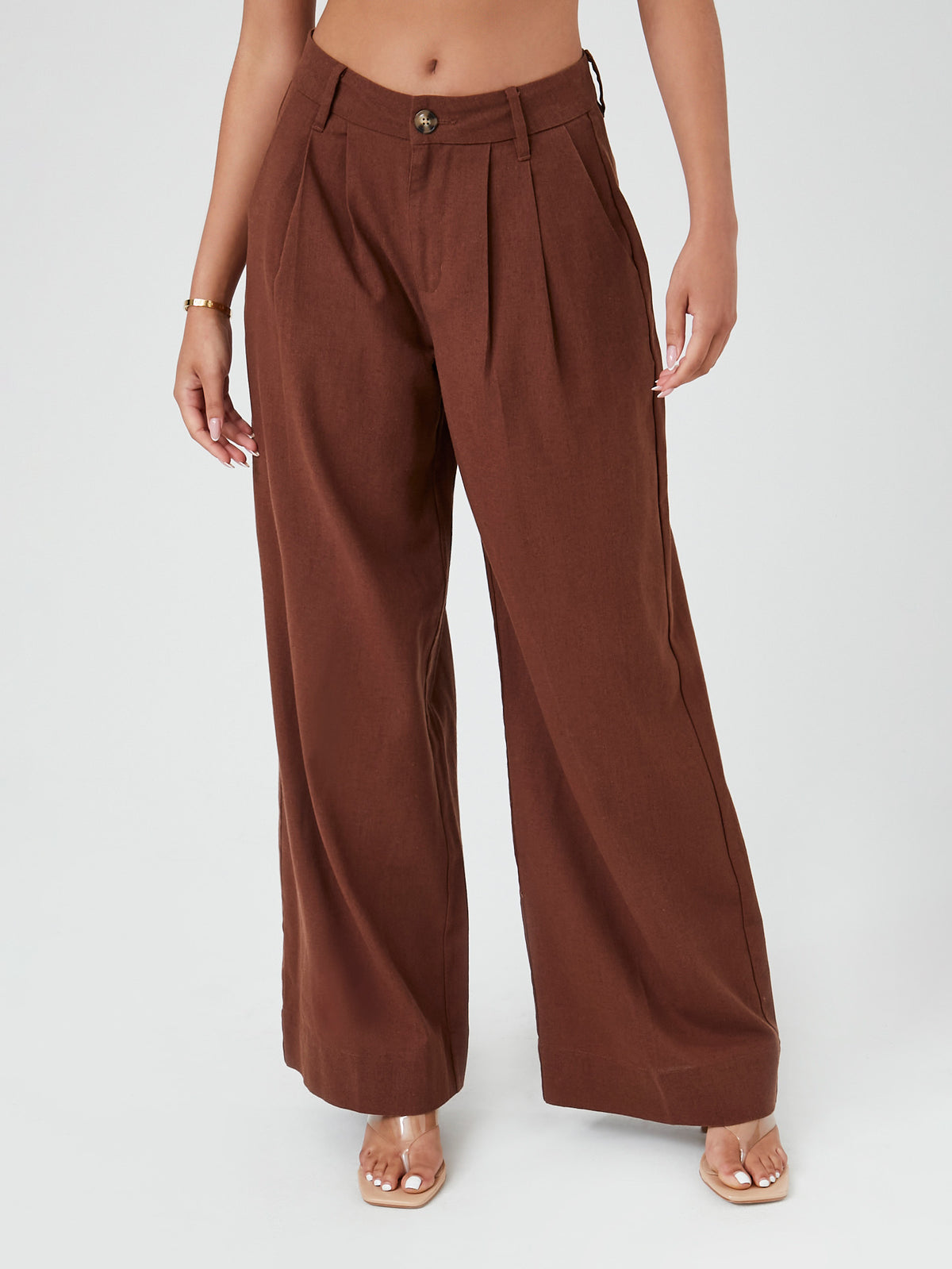 מכנסיים WIDE LEG בשילוב קפלים