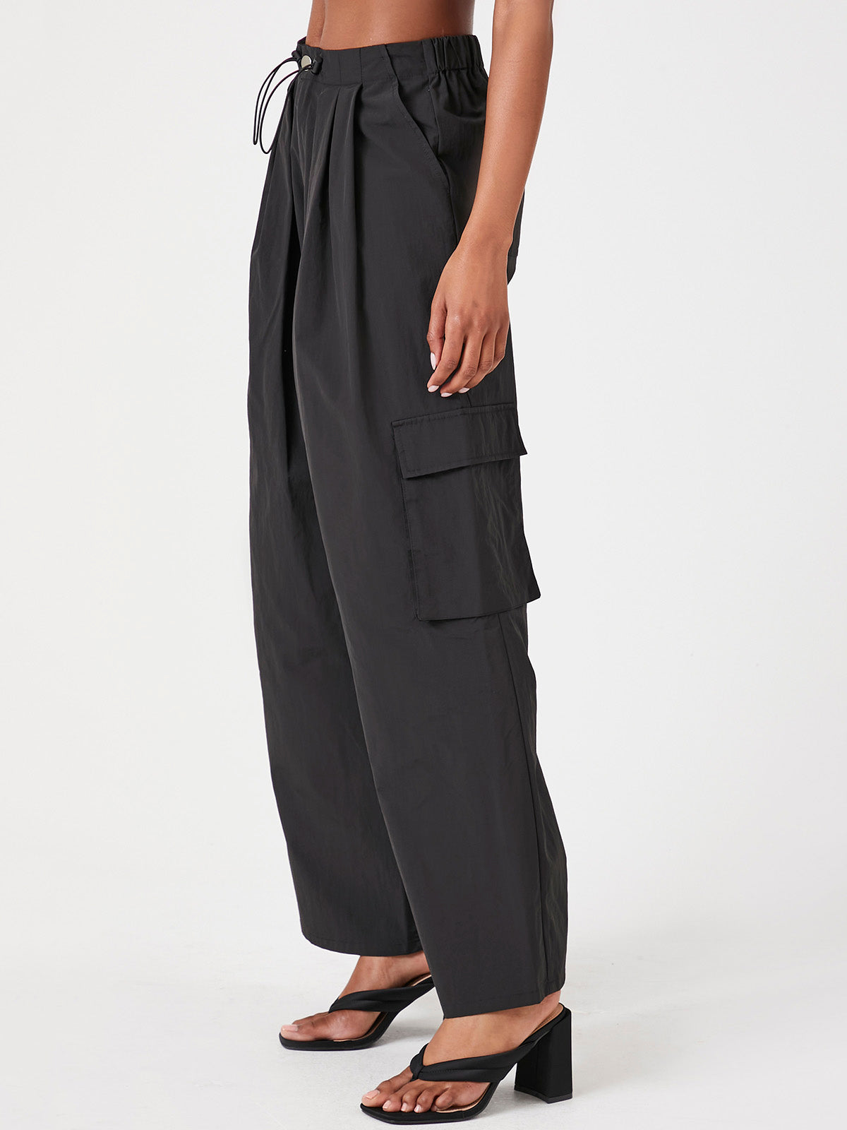 מכנסי ניילון WIDE LEG- FOREVER 21|פוראבר 21