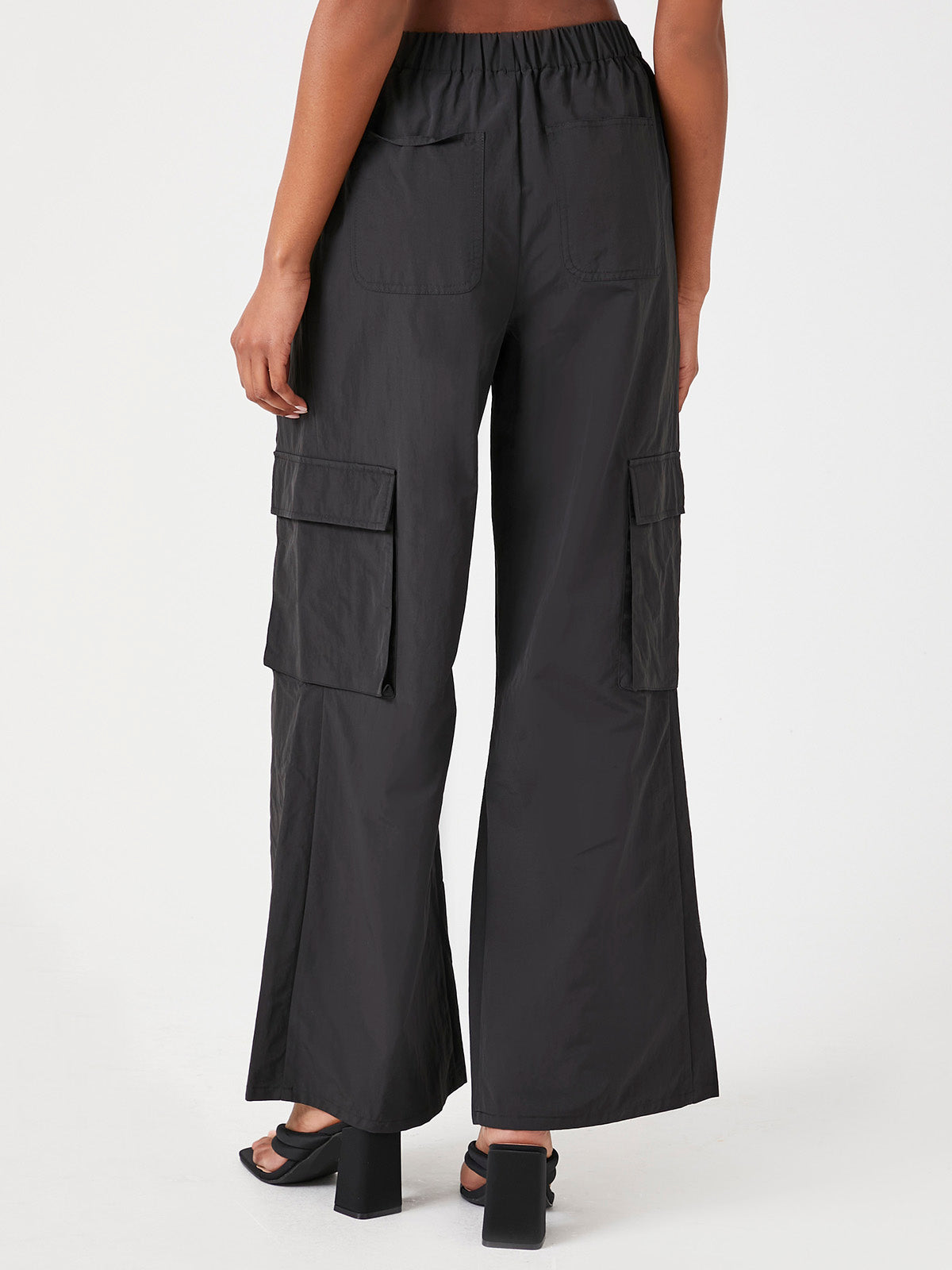 מכנסי ניילון WIDE LEG- FOREVER 21|פוראבר 21