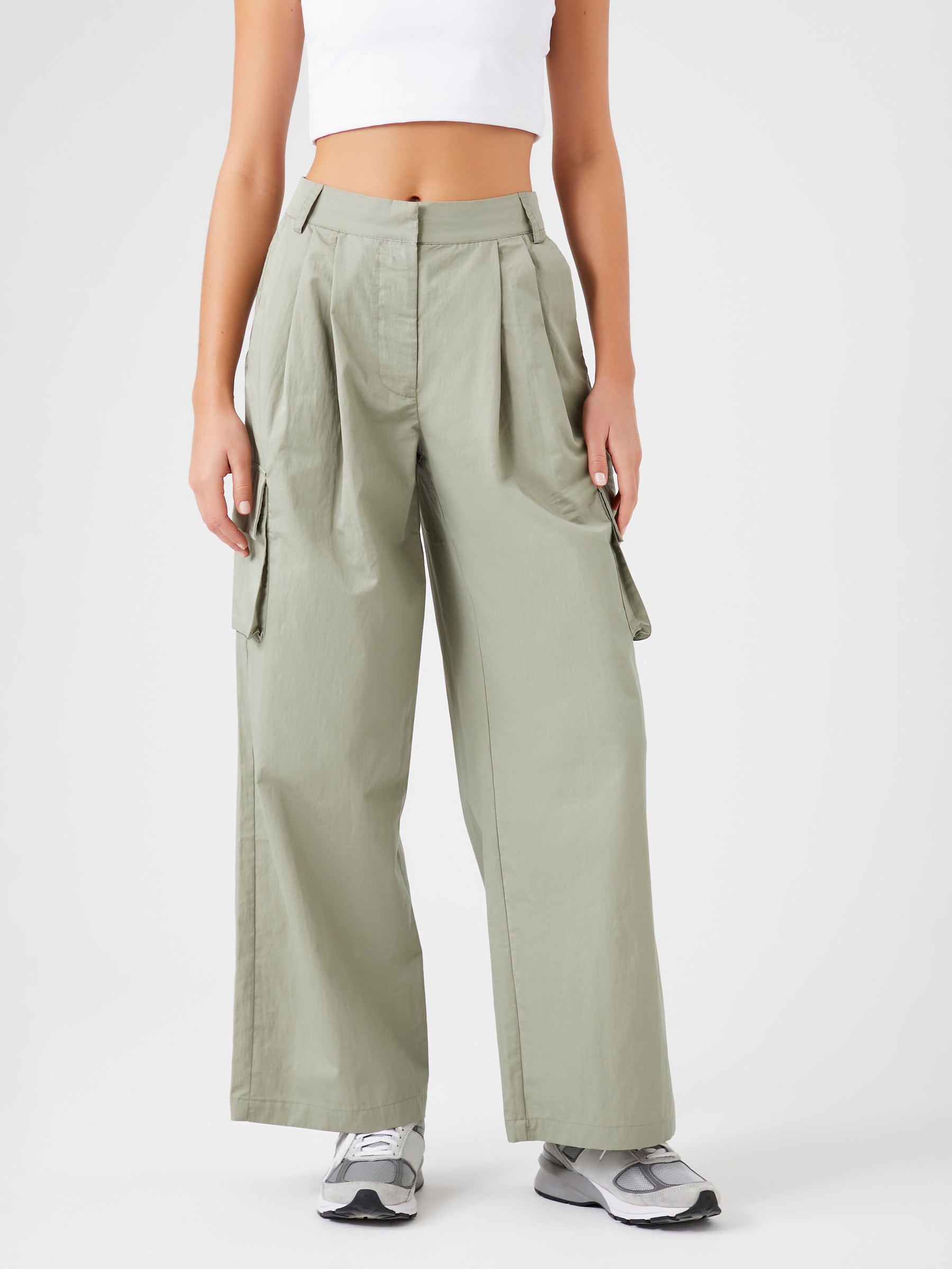מכנסי דגמ'ח WIDE LEG- FOREVER 21|פוראבר 21