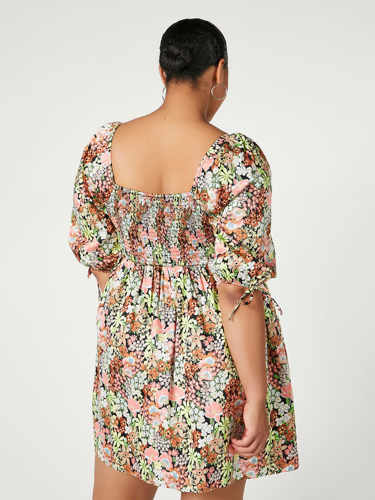 שמלת מיני פרחונית PLUS SIZE- FOREVER 21|פוראבר 21