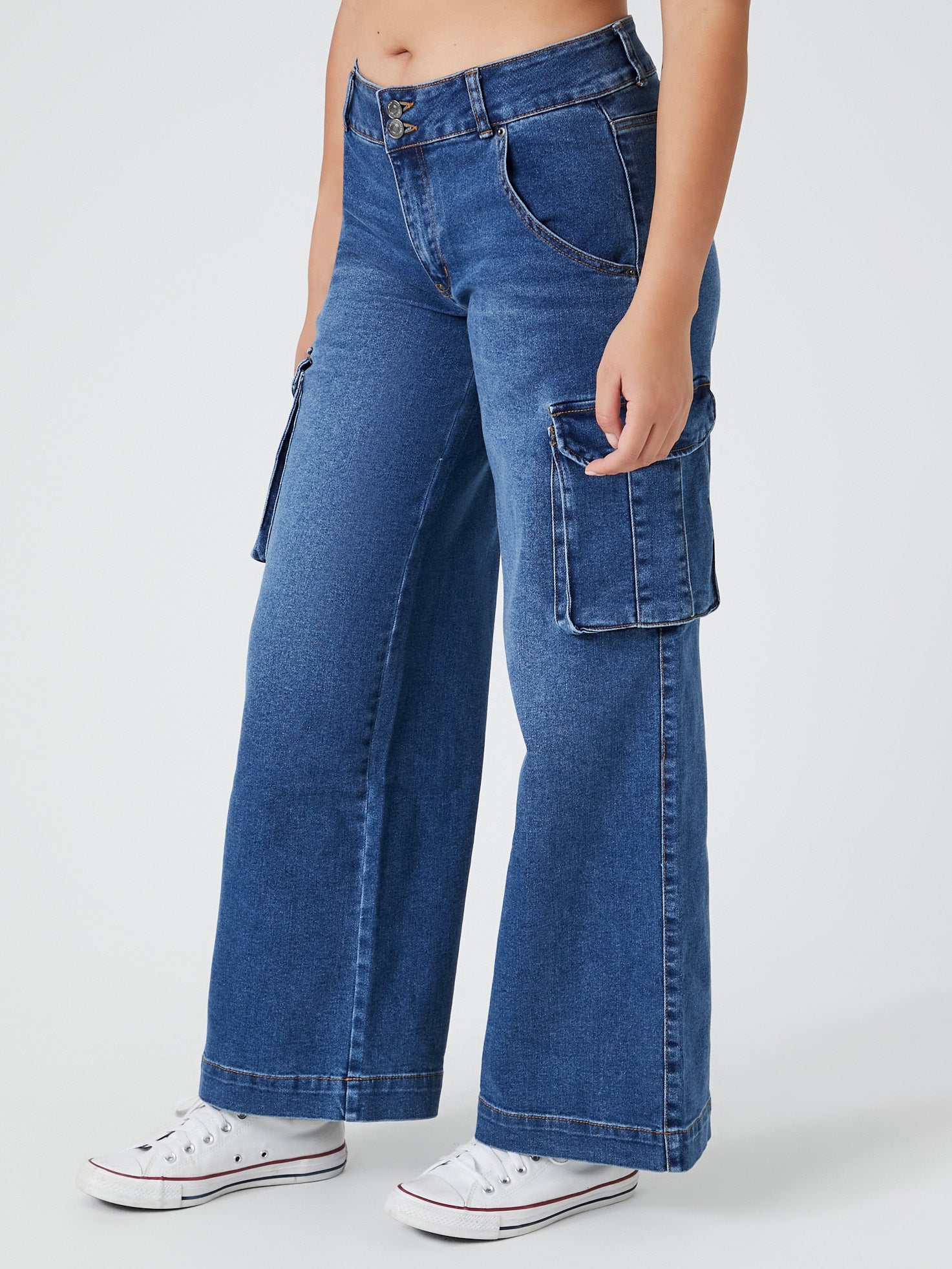 ג'ינס דגמ"ח בגזרה נמוכה- FOREVER 21|פוראבר 21
