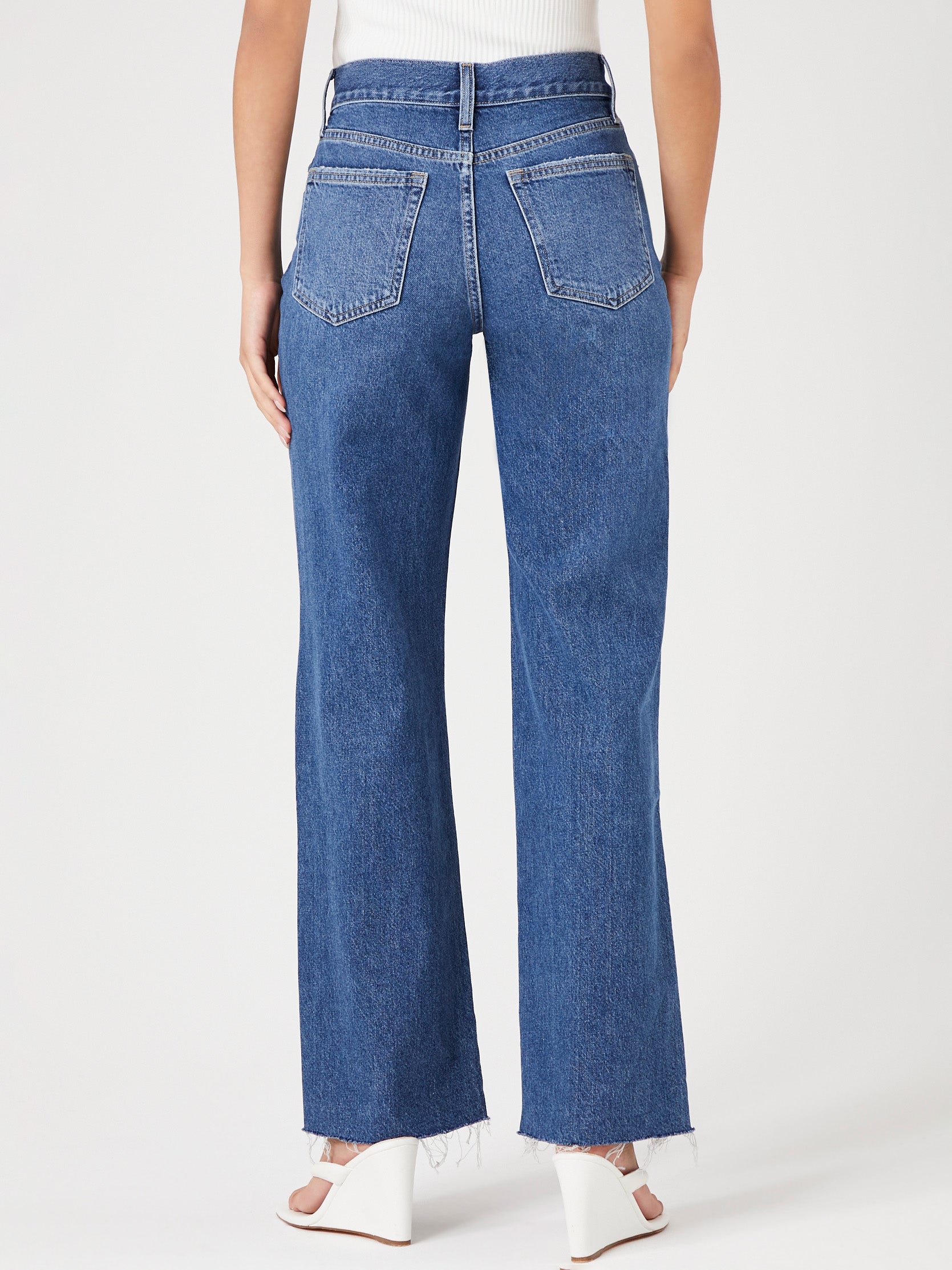 ג'ינס בשילוב חגורת מותן ארוכה- FOREVER 21|פוראבר 21