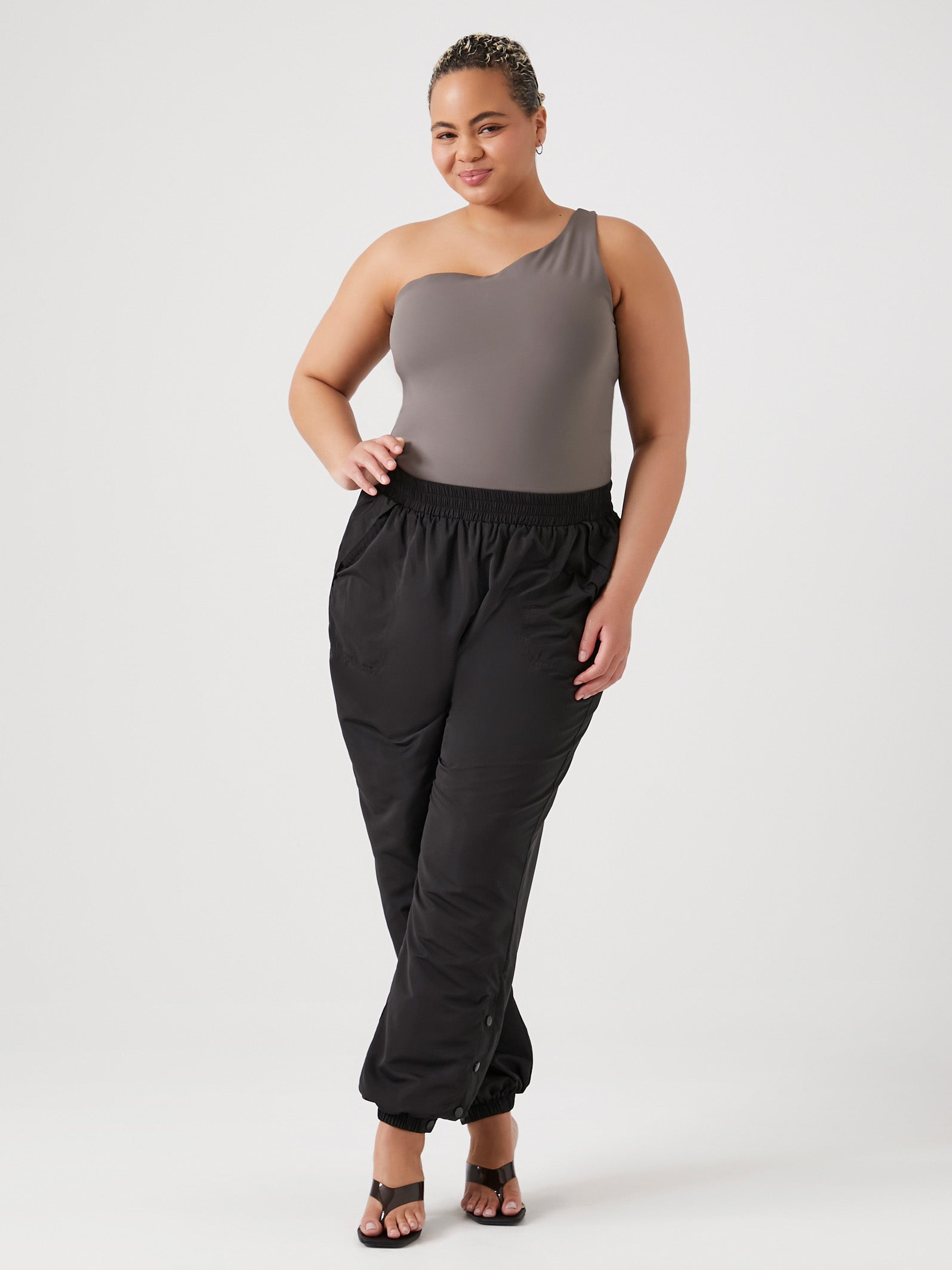 בגד גוף כתף אחת PLUS SIZE- FOREVER 21|פוראבר 21
