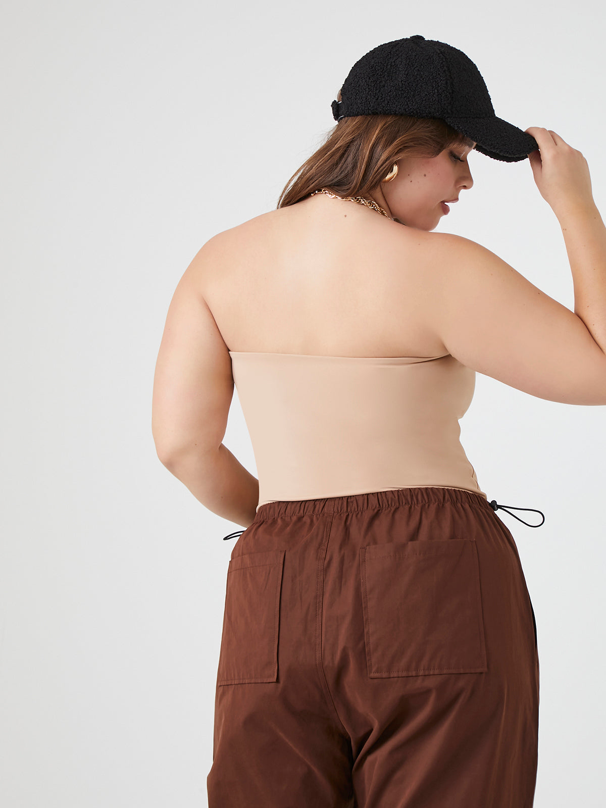 בגד גוף סטרפלס PLUS SIZE- FOREVER 21|פוראבר 21
