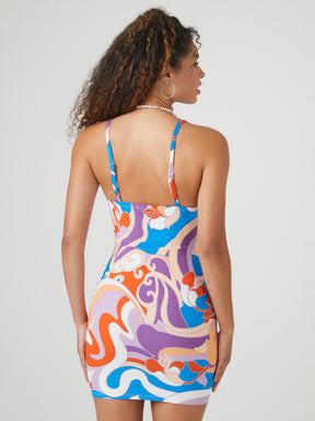 שמלת מיני בהדפס צבעוני