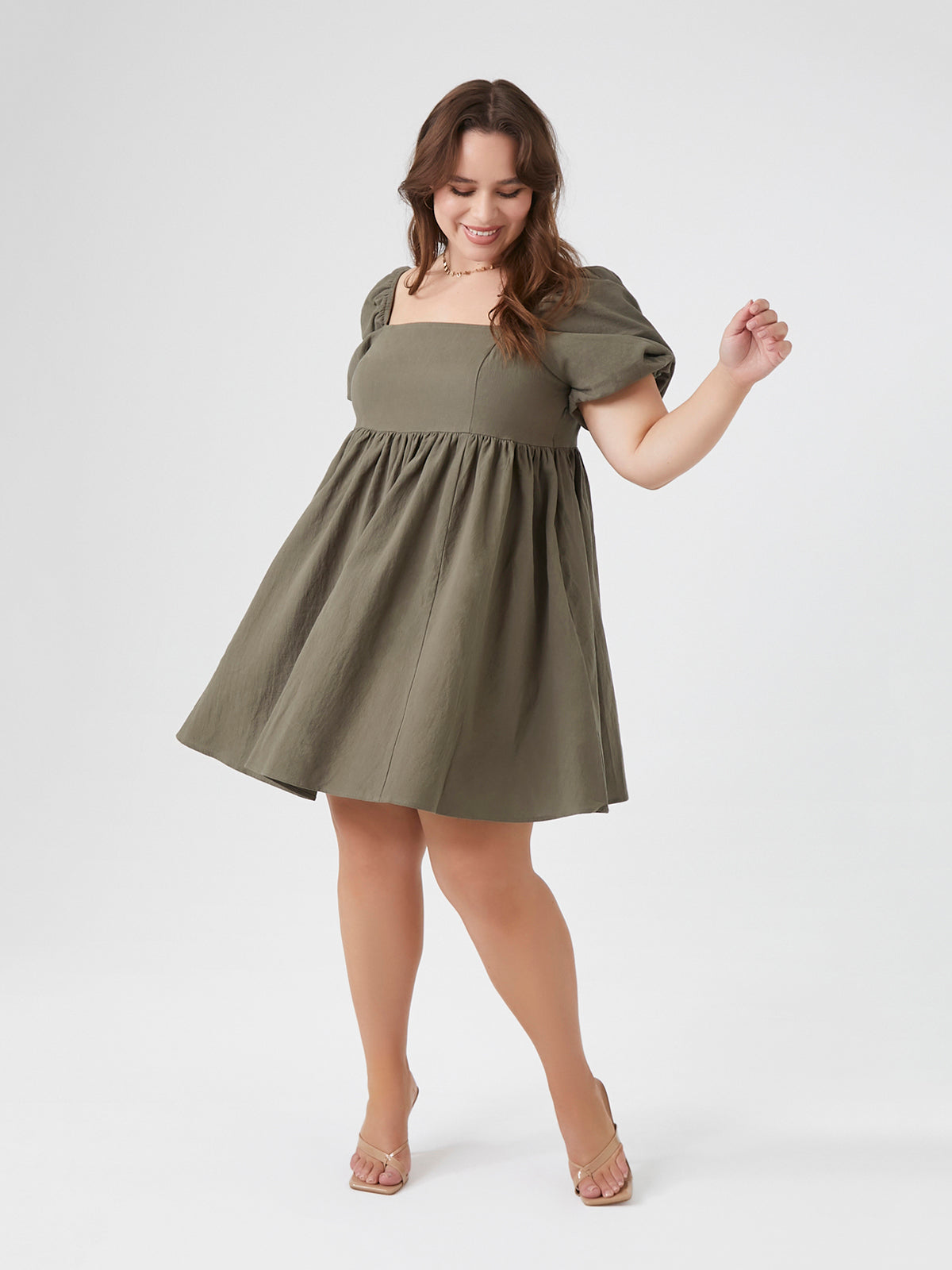 שמלת מיני מתרחבת PLUS SIZE- FOREVER 21|פוראבר 21